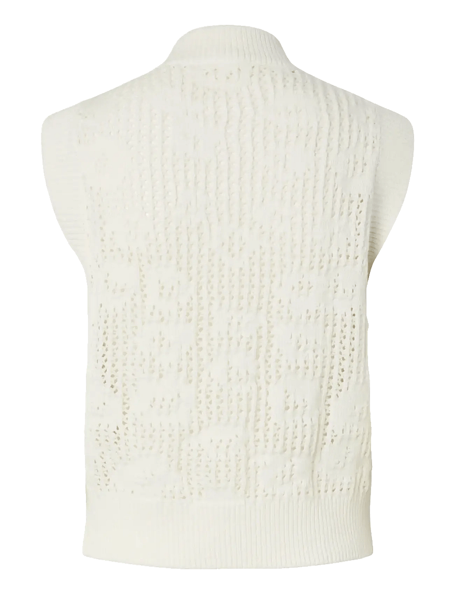 YAS - YASROSE KNIT VEST - star white - 1