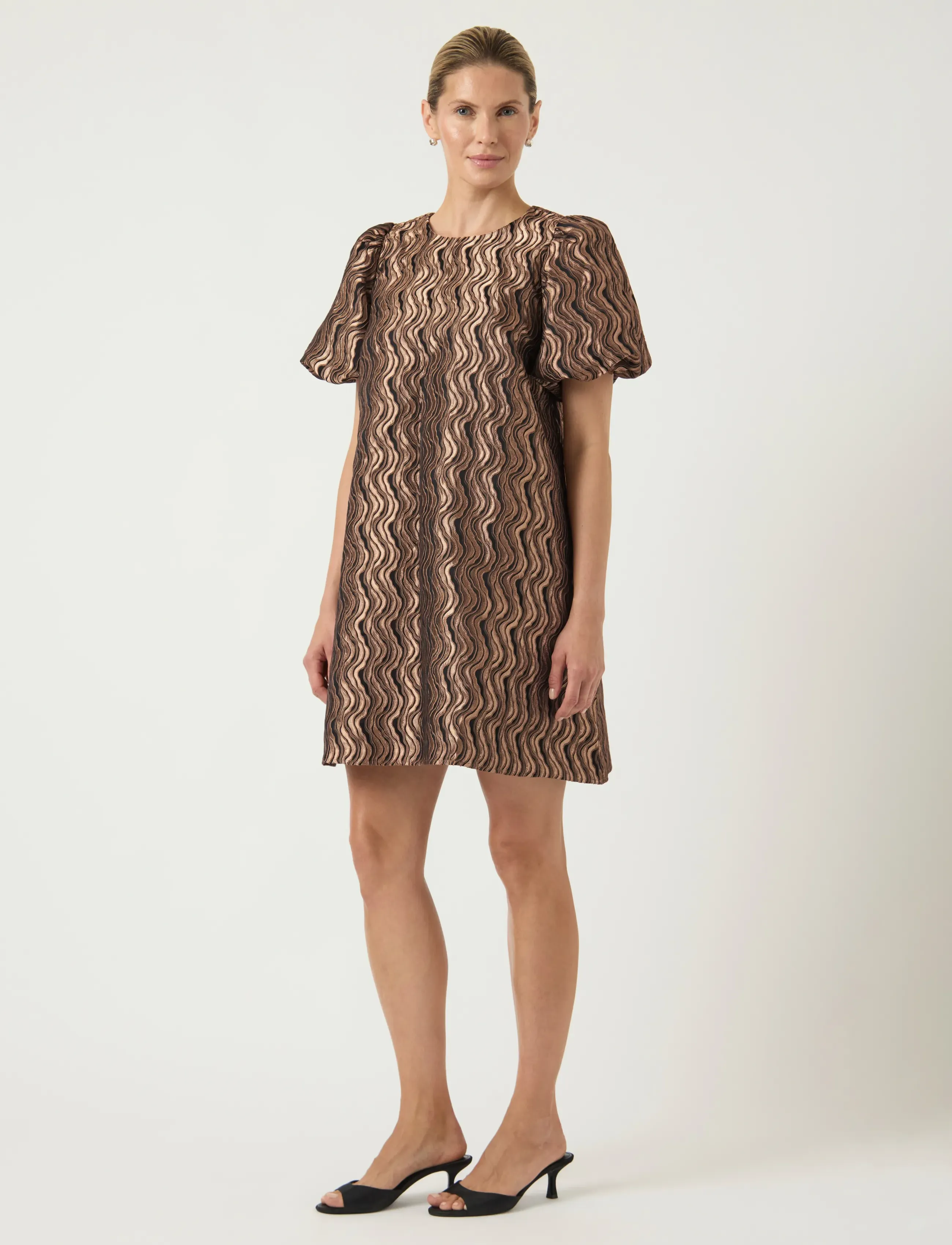 YAS sirley Ss Dress D2D, 36, Dresses, Braun - Party Frauen