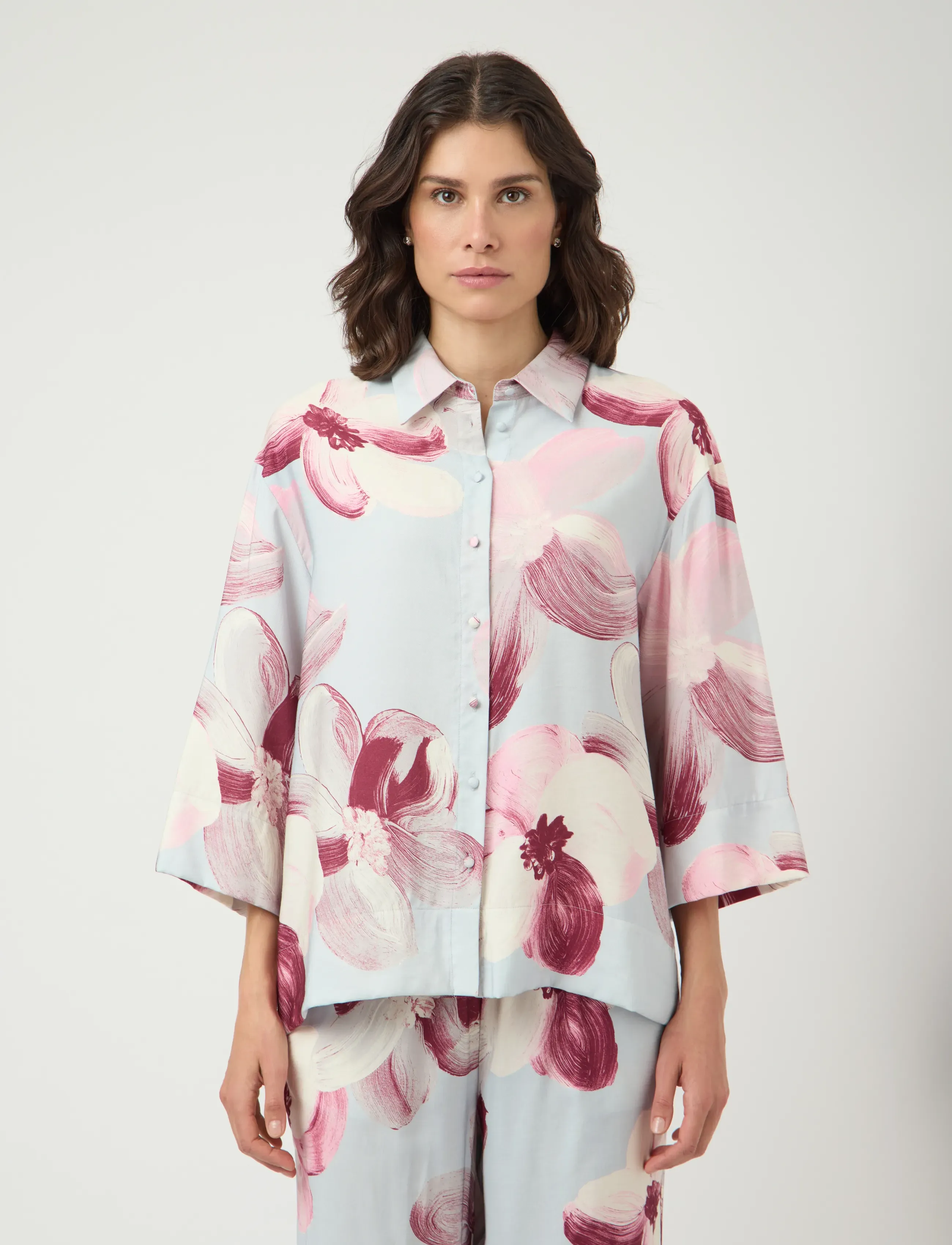 YAS YASMARGA 3/4 SHIRT S. - SHOW - Chemisier & Chemises - SKYWAY / blue