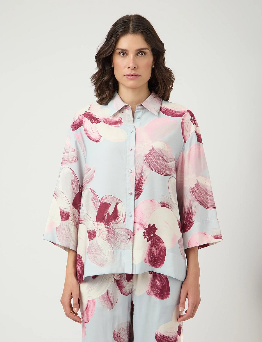 YAS - YASMARGA 3/4 SHIRT S. - SHOW - langærmede skjorter - skyway - 0