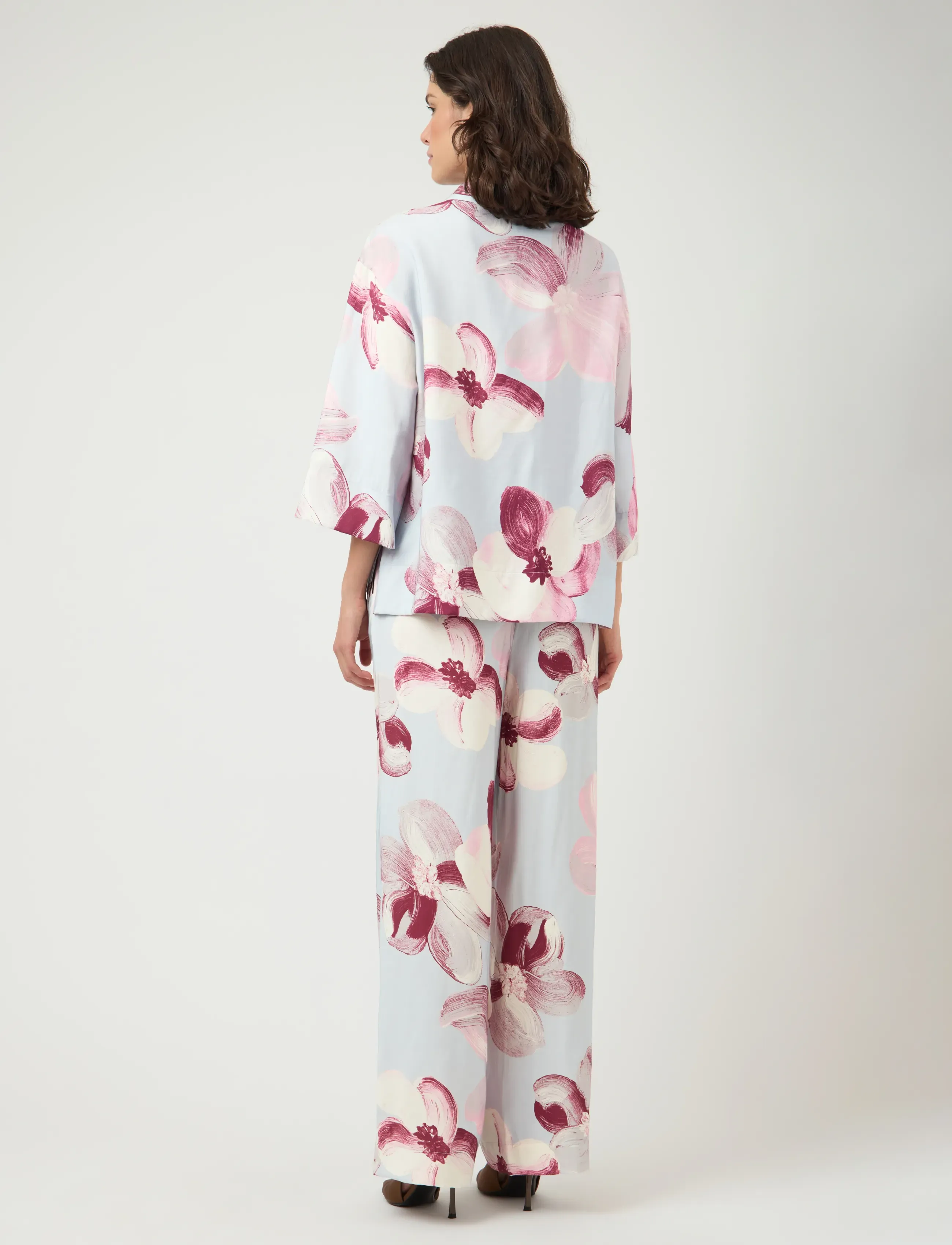 YAS - YASMARGA HW PANT S. - SHOW - wide leg trousers - skyway - 3