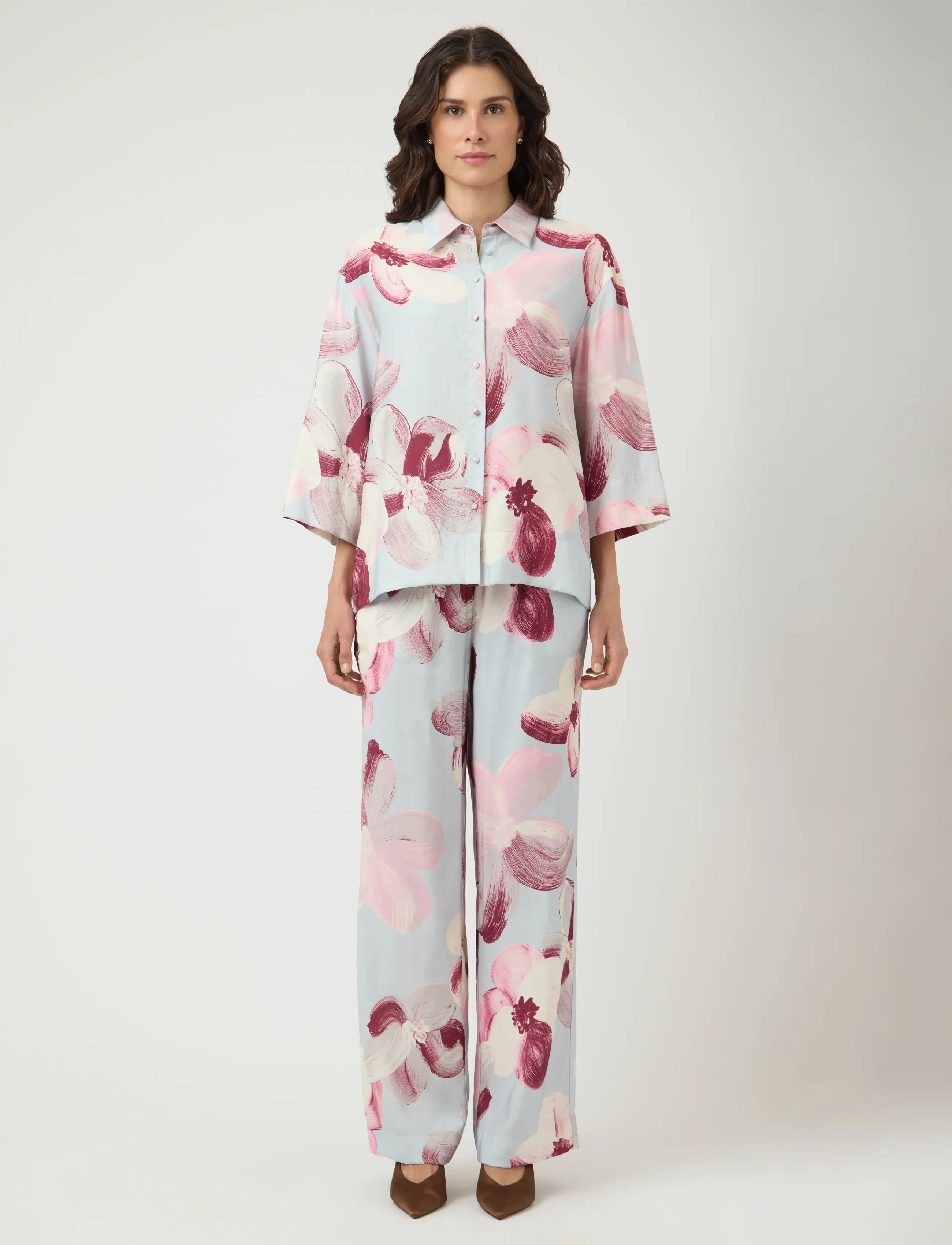 YAS - YASMARGA HW PANT S. - SHOW - wide leg trousers - skyway - 4