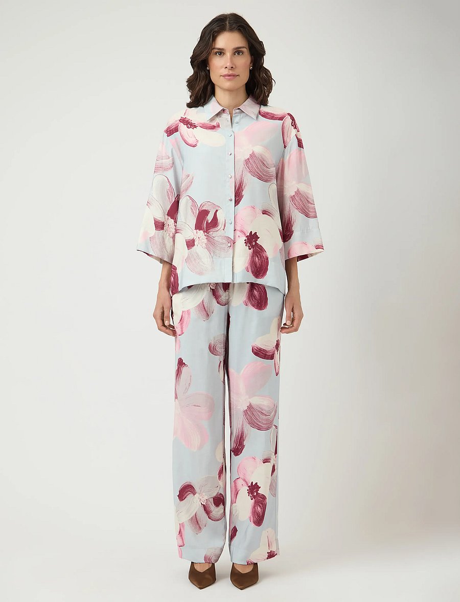 YAS - YASMARGA HW PANT S. - SHOW - pantalons larges - skyway - 4