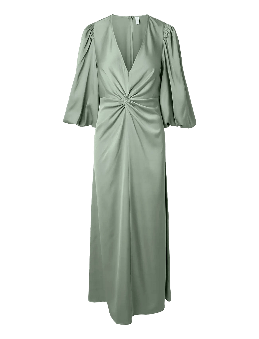 YAS - YASTHEA 3/4 LONG DRESS S. NOOS - Õhtukleidid - green milieu - 1