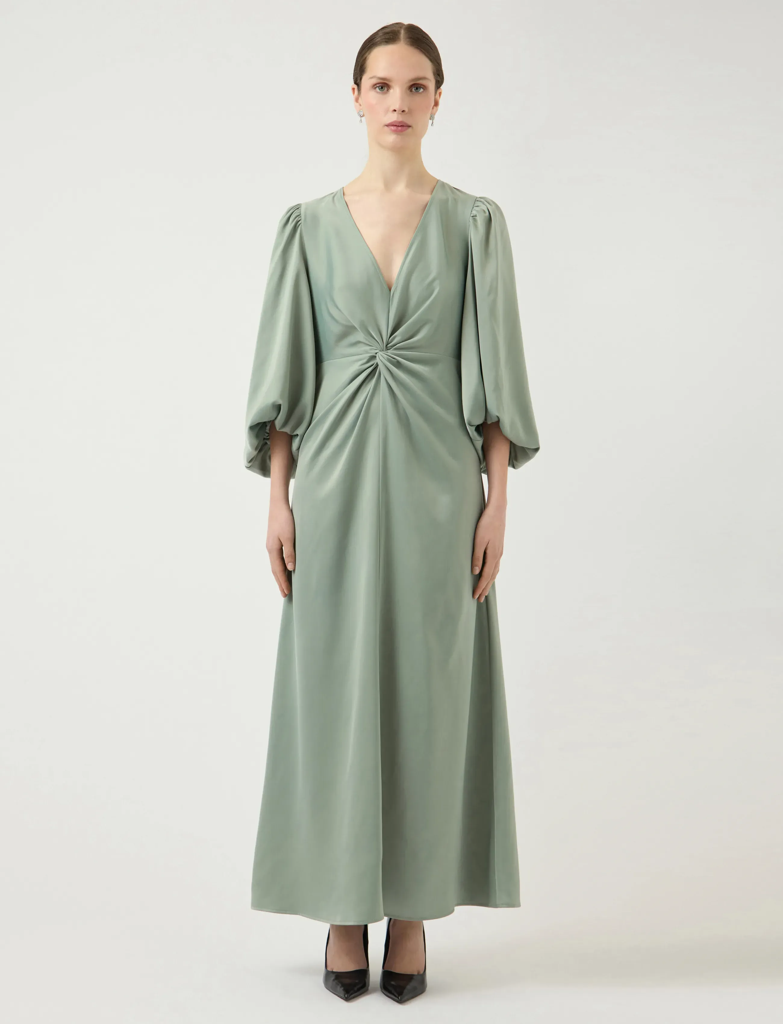 YAS - YASTHEA 3/4 LONG DRESS S. NOOS - Õhtukleidid - green milieu - 0