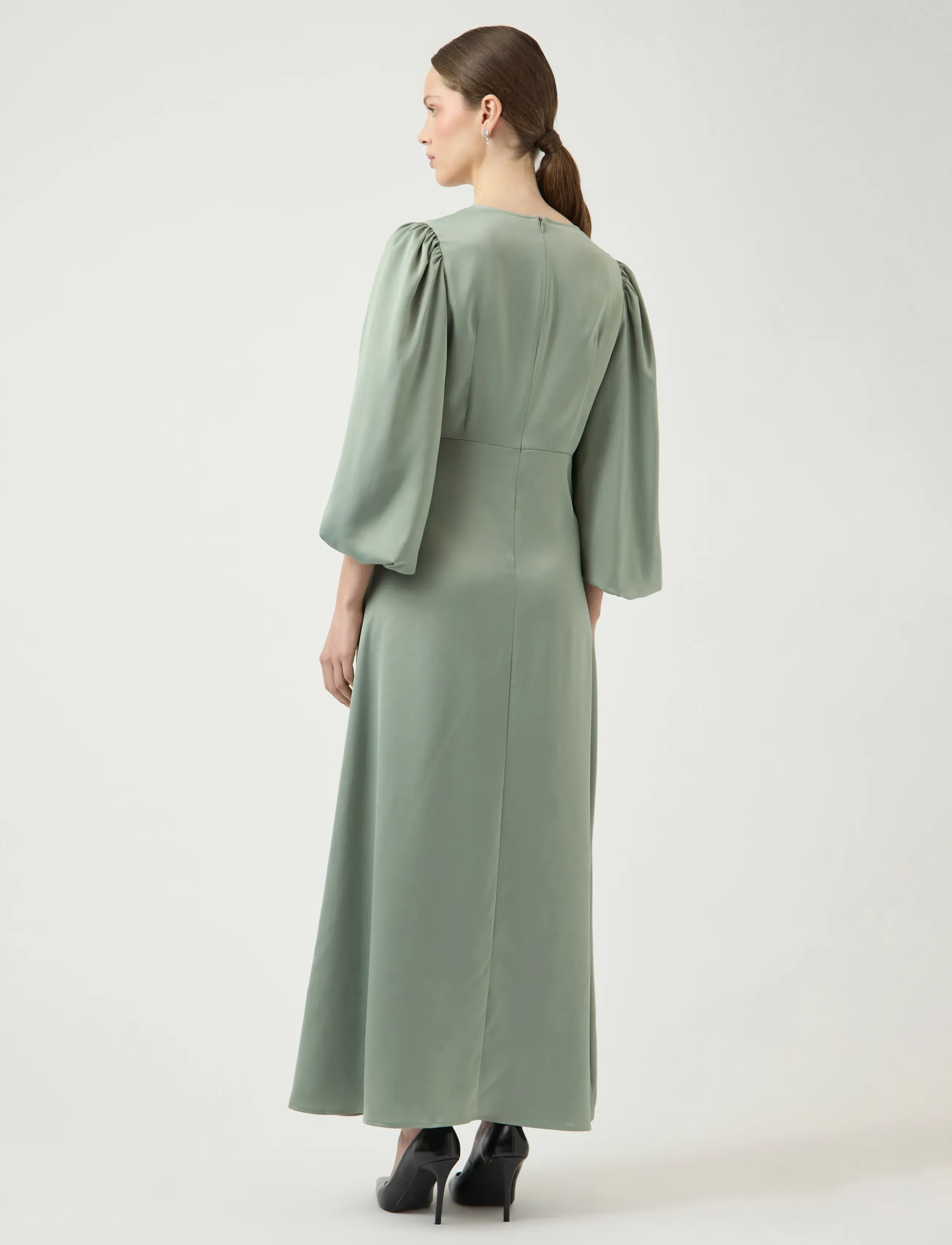YAS - YASTHEA 3/4 LONG DRESS S. NOOS - Õhtukleidid - green milieu - 3