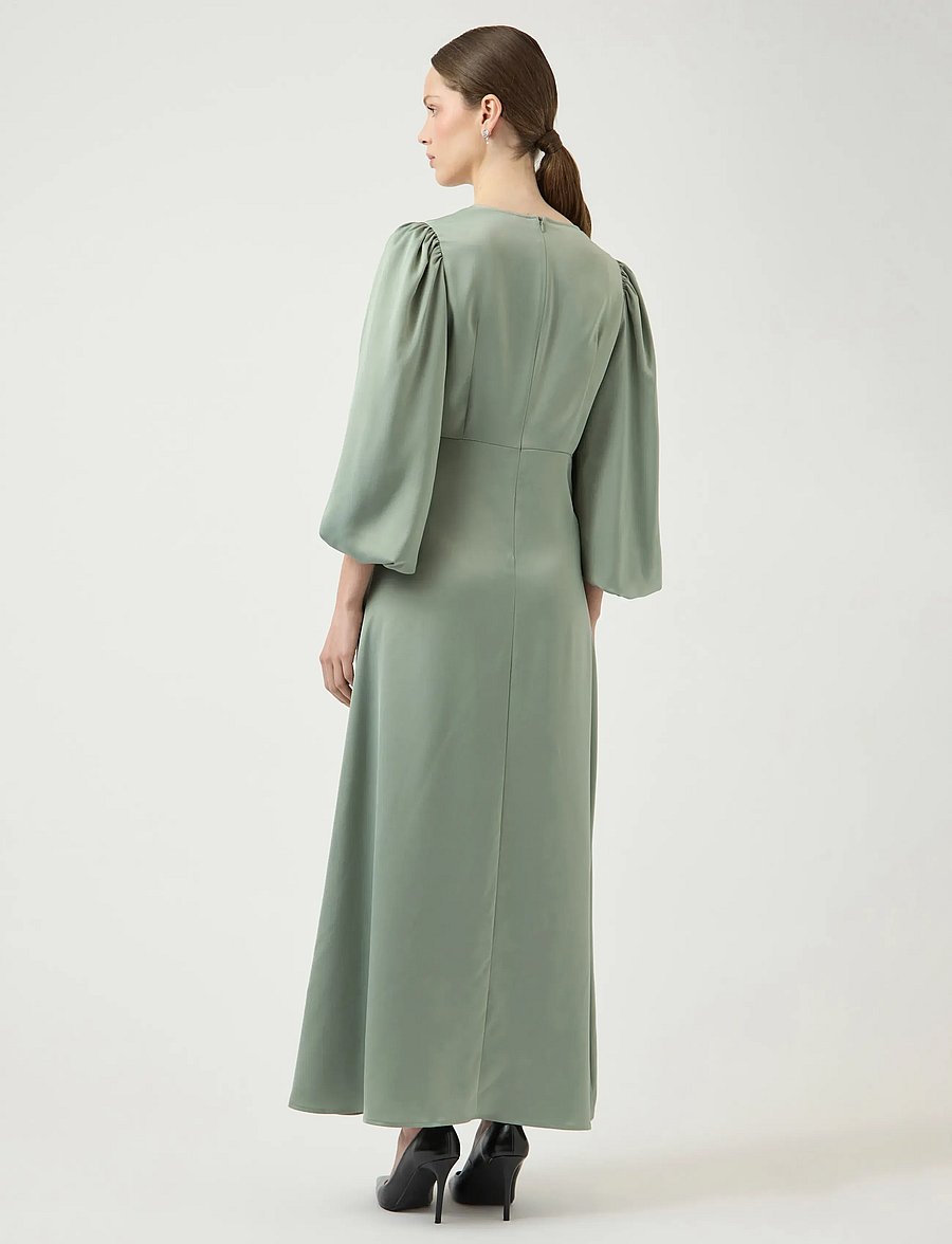 YAS - YASTHEA 3/4 LONG DRESS S. NOOS - Õhtukleidid - green milieu - 3