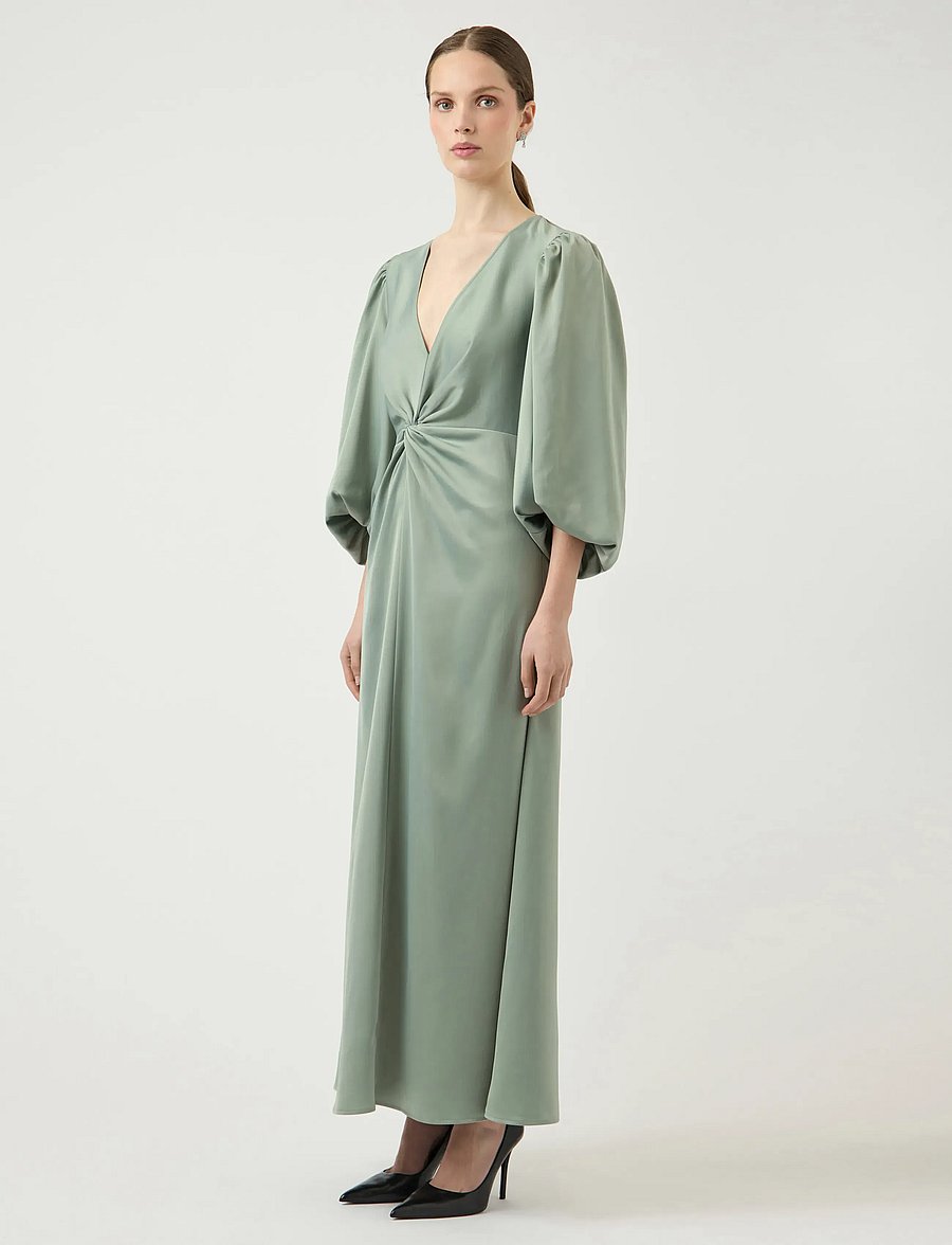 YAS - YASTHEA 3/4 LONG DRESS S. NOOS - Õhtukleidid - green milieu - 4