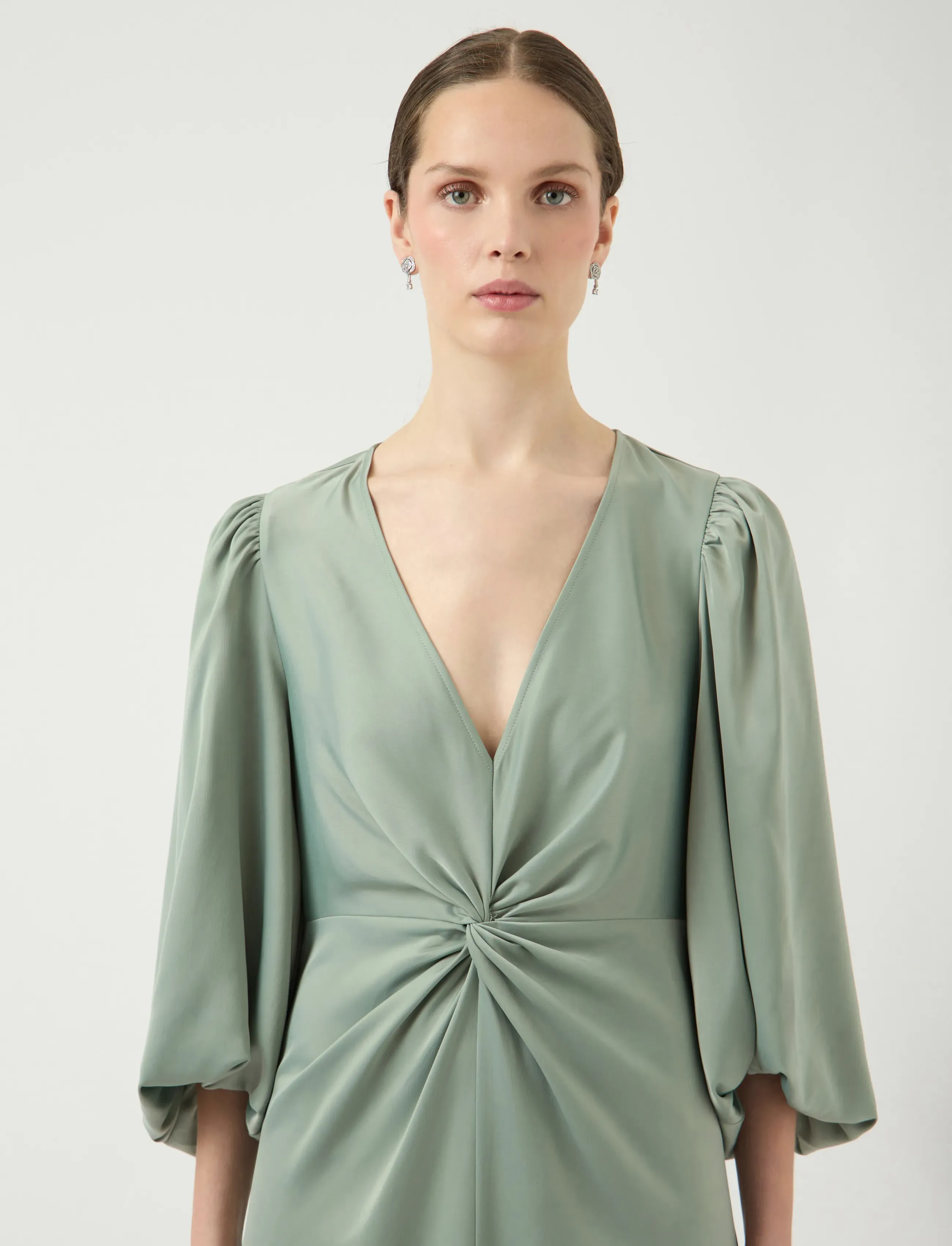 YAS - YASTHEA 3/4 LONG DRESS S. NOOS - Õhtukleidid - green milieu - 5