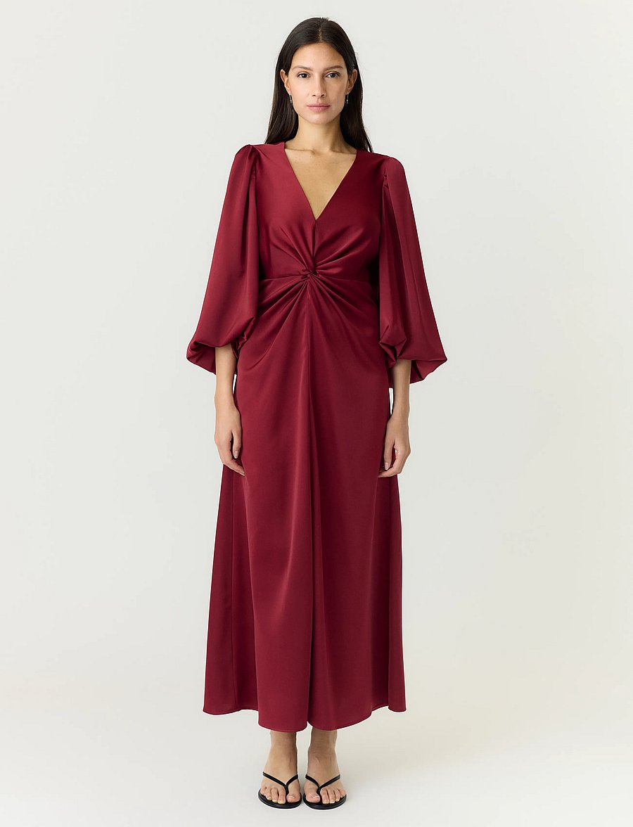 YAS - YASTHEA 3/4 LONG DRESS S. NOOS - aftonklänningar - tibetan red - 0