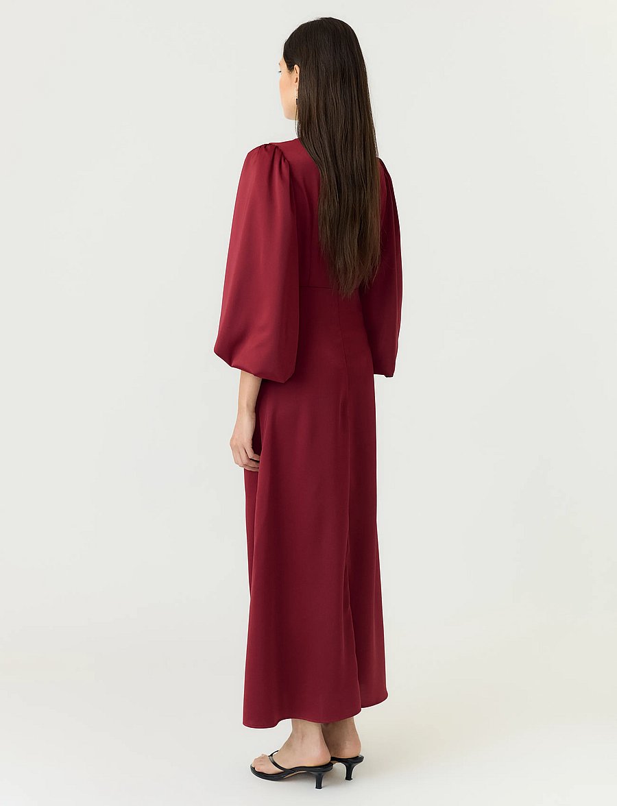 YAS - YASTHEA 3/4 LONG DRESS S. NOOS - aftonklänningar - tibetan red - 3
