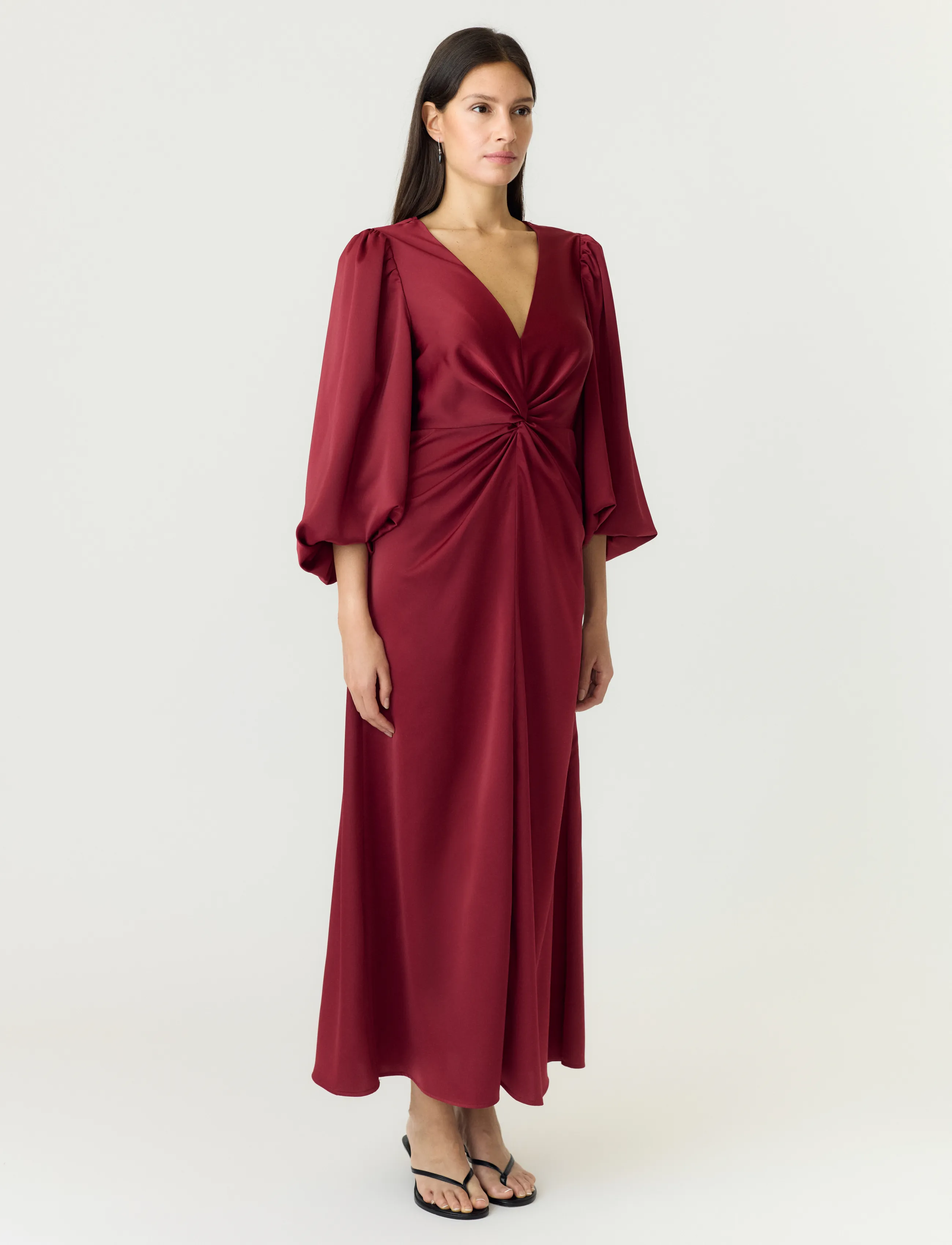 YAS - YASTHEA 3/4 LONG DRESS S. NOOS - evening dresses - tibetan red - 4