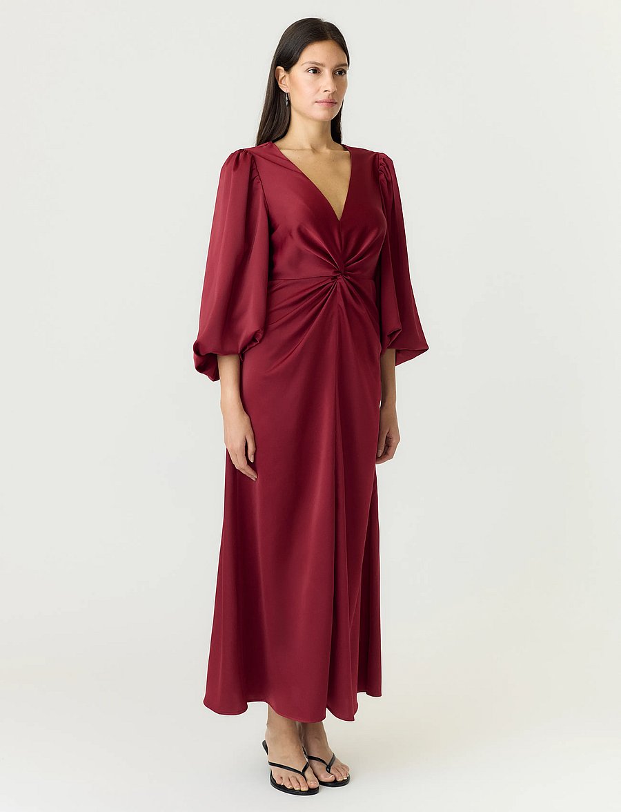 YAS - YASTHEA 3/4 LONG DRESS S. NOOS - aftonklänningar - tibetan red - 4