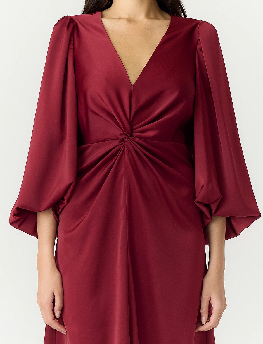 YAS - YASTHEA 3/4 LONG DRESS S. NOOS - aftonklänningar - tibetan red - 5