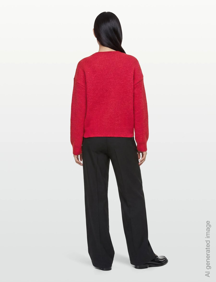 YAS - YASRUBY LS KNIT CARDIGAN S. - D2D - cardigans - jester red - 4