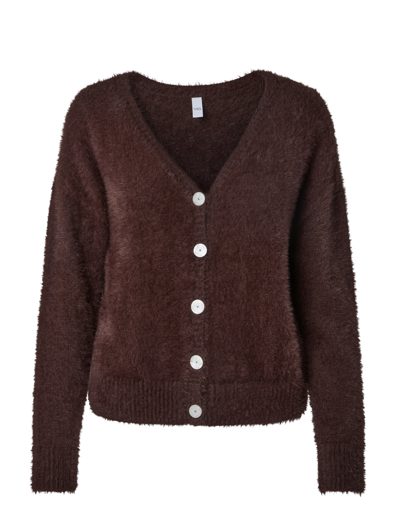 YAS YASMALLI LS KNIT CARDIGAN - EX - YAS - COFFEE BEAN / brown