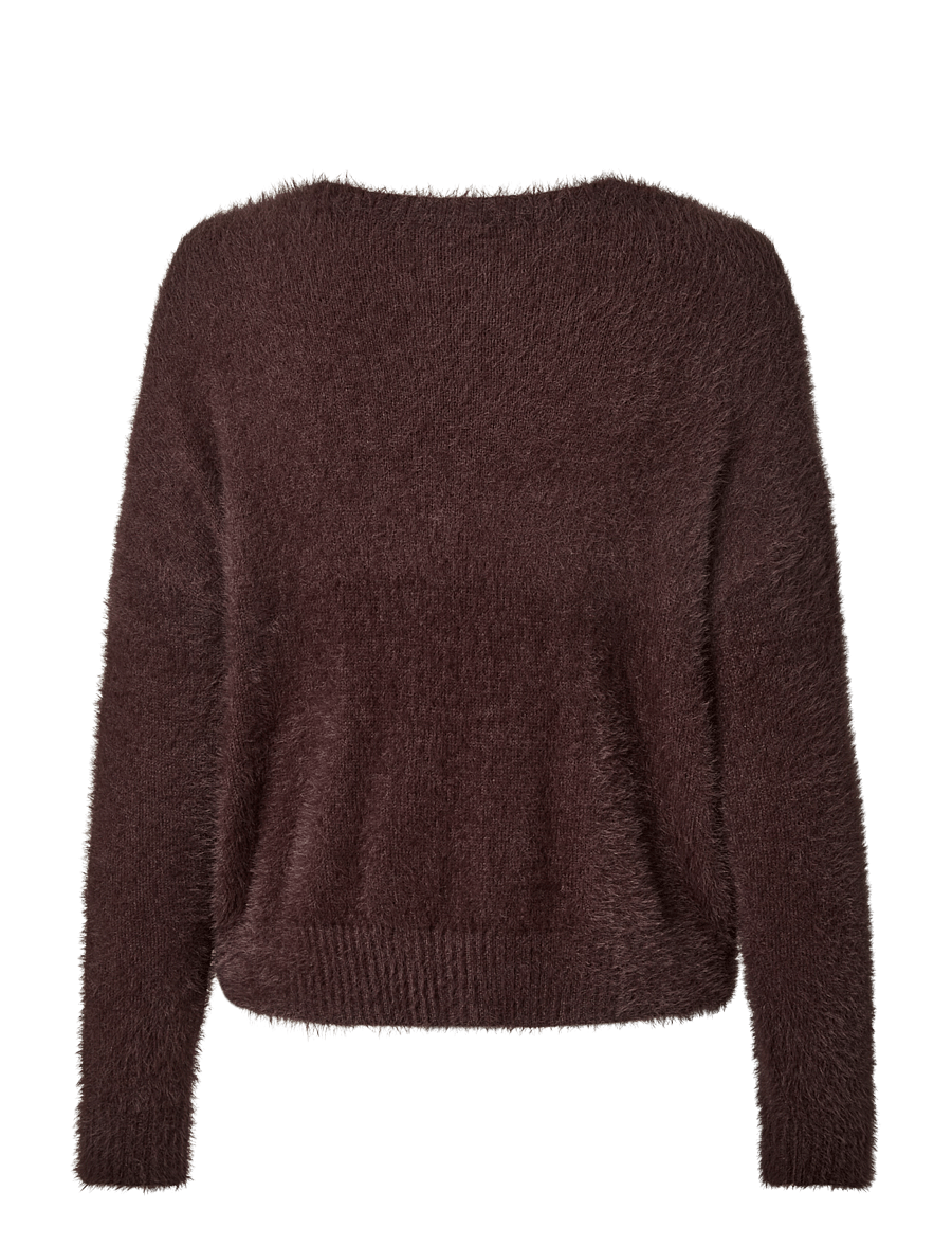 YAS - YASMALLI LS KNIT CARDIGAN - EX - cardigans - coffee bean - 2