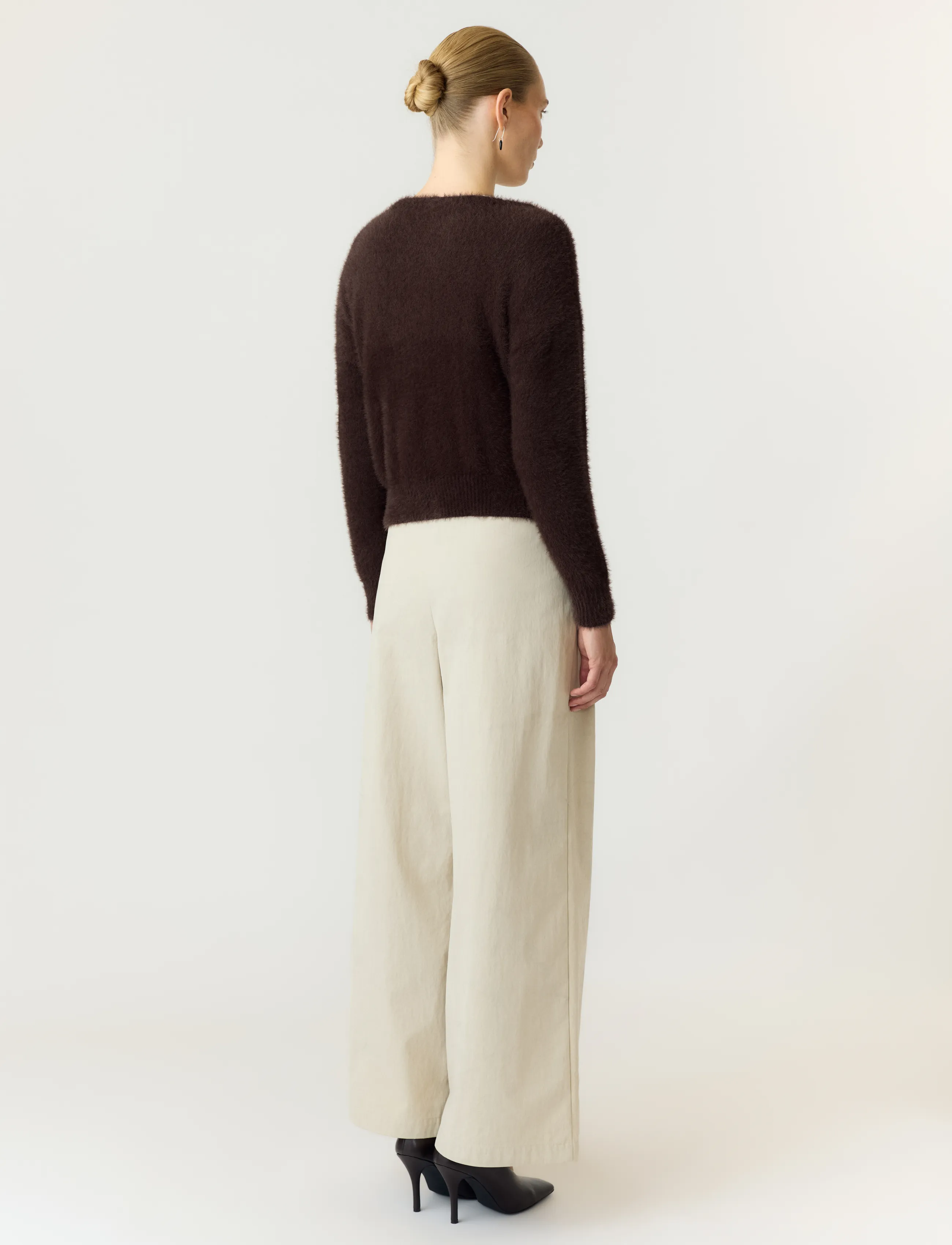 YAS - YASMALLI LS KNIT CARDIGAN - EX - cardigans - coffee bean - 3