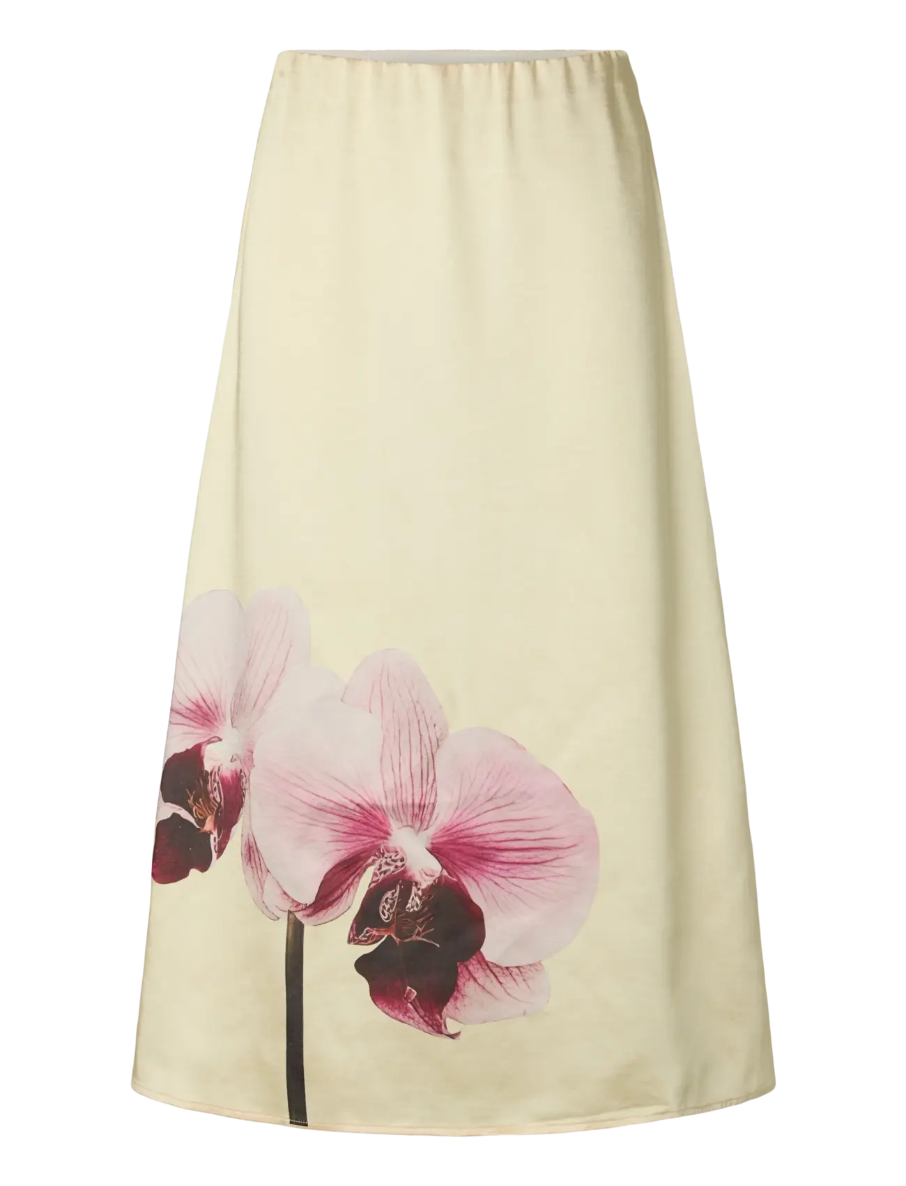 YAS Yasorchida Satin Midi Rock S. - Show Cream - 34 - Damen