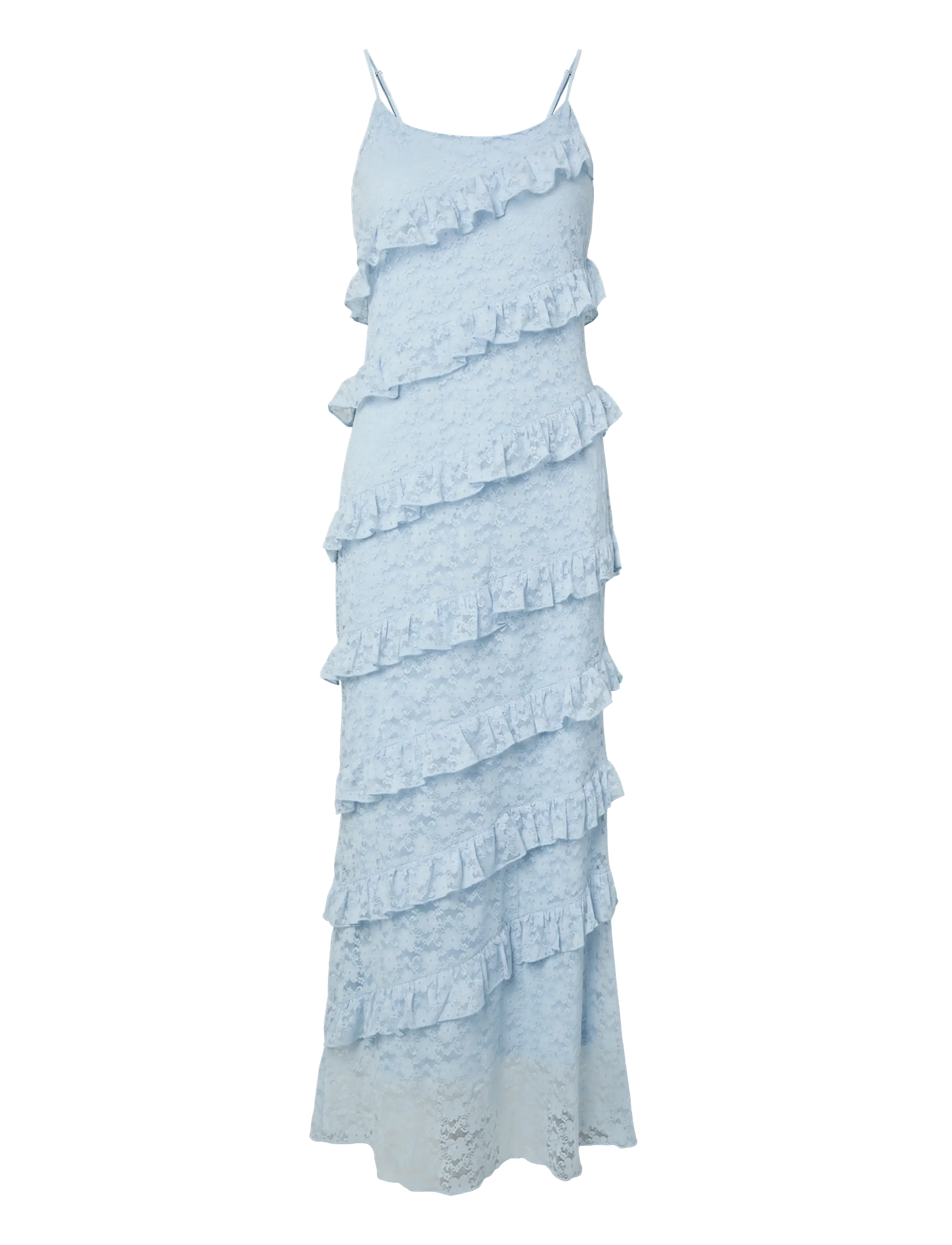 YAS bee Strap Ankle Lace Dress Ex, XS, Dresses, Blau - Frauen
