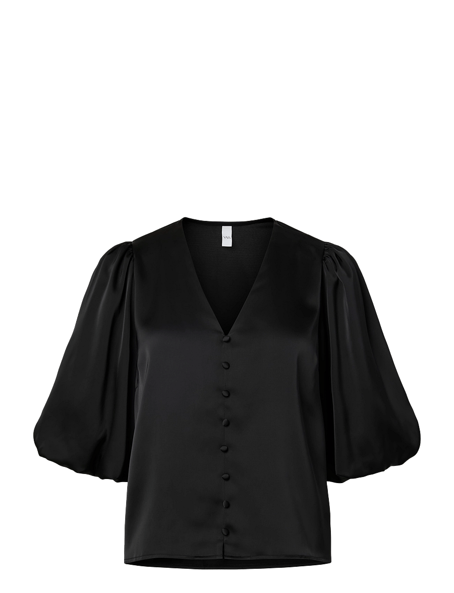 YAS - YASPELLA 2/4 V-NECK TOP S. NOOS - black - 0