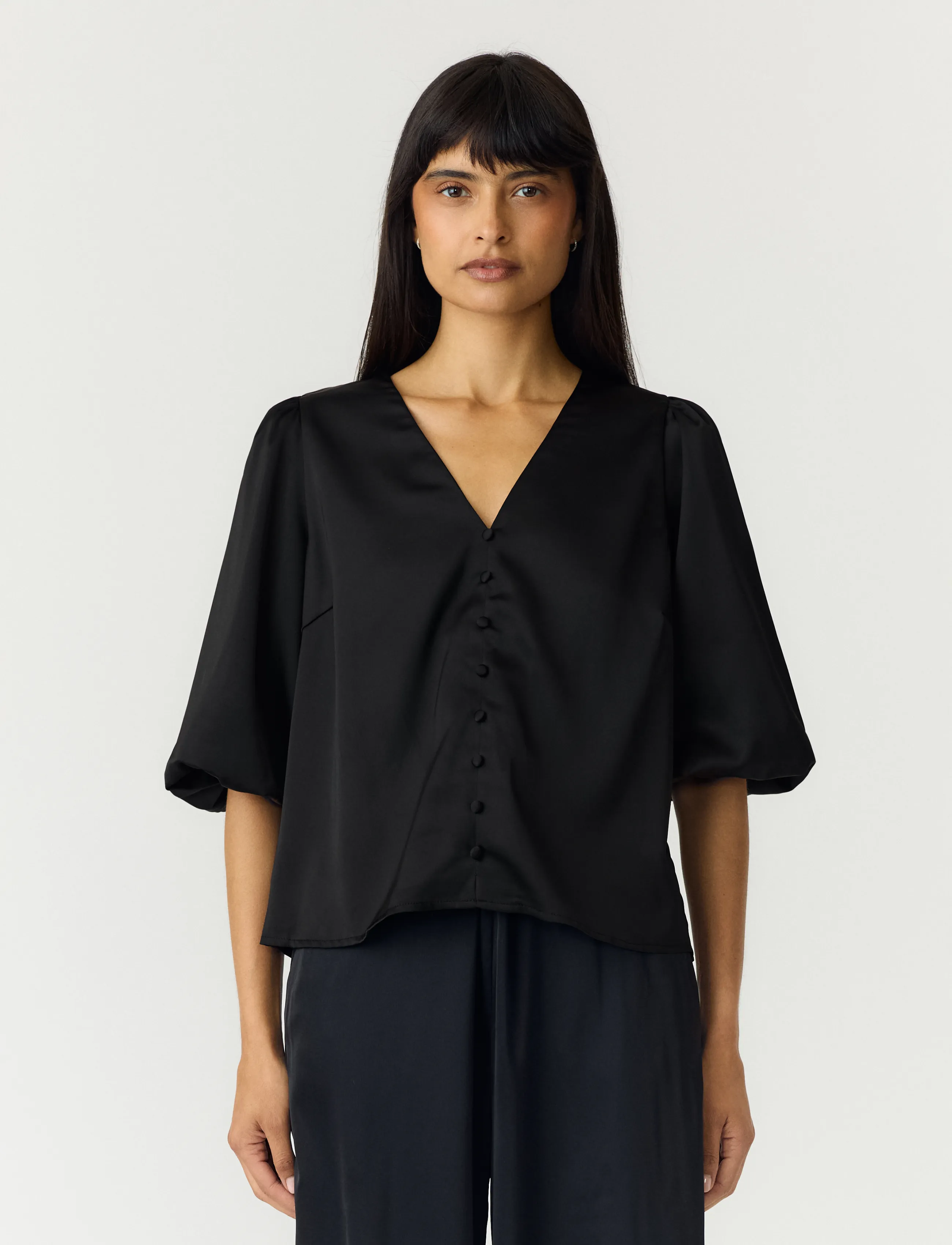 Yaspella 2/4 V-Neck Top S. Noos