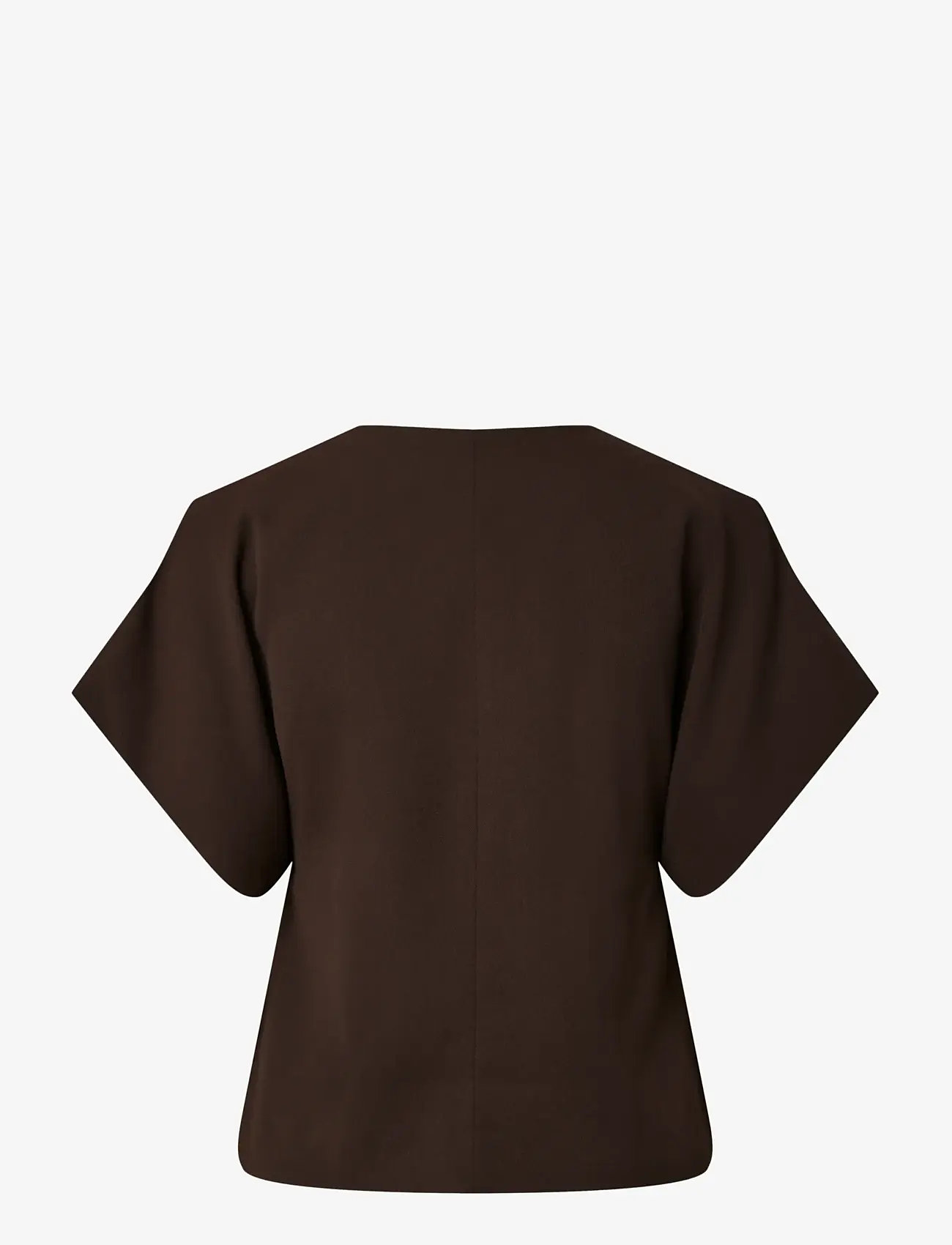 YAS - YASRANIA SS BLAZER - EX - short-sleeved blouses - coffee bean - 2