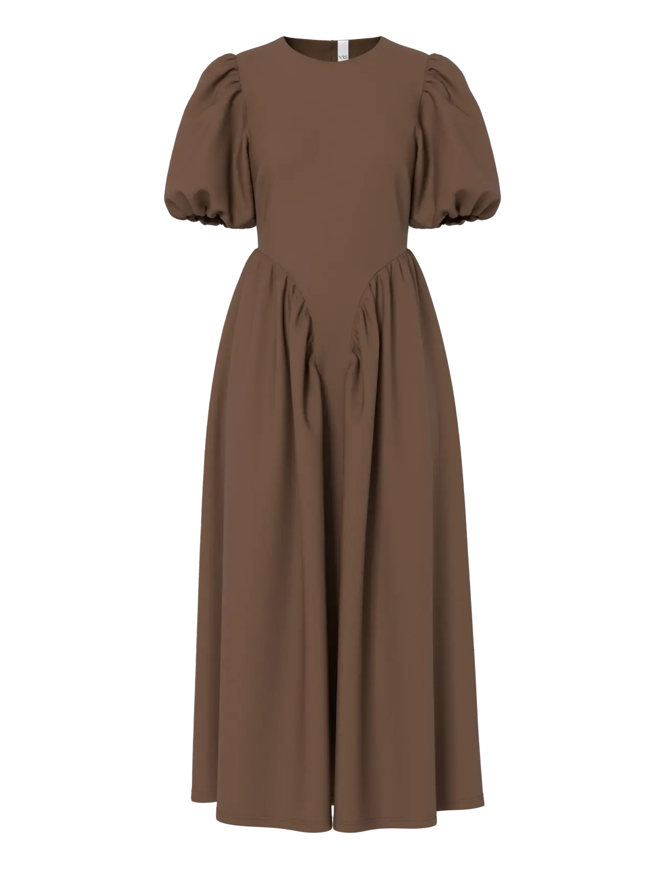 YAS YASHALLI SS LONG DRESS - PB - Sukienki - FONDUE FUDGE / brown