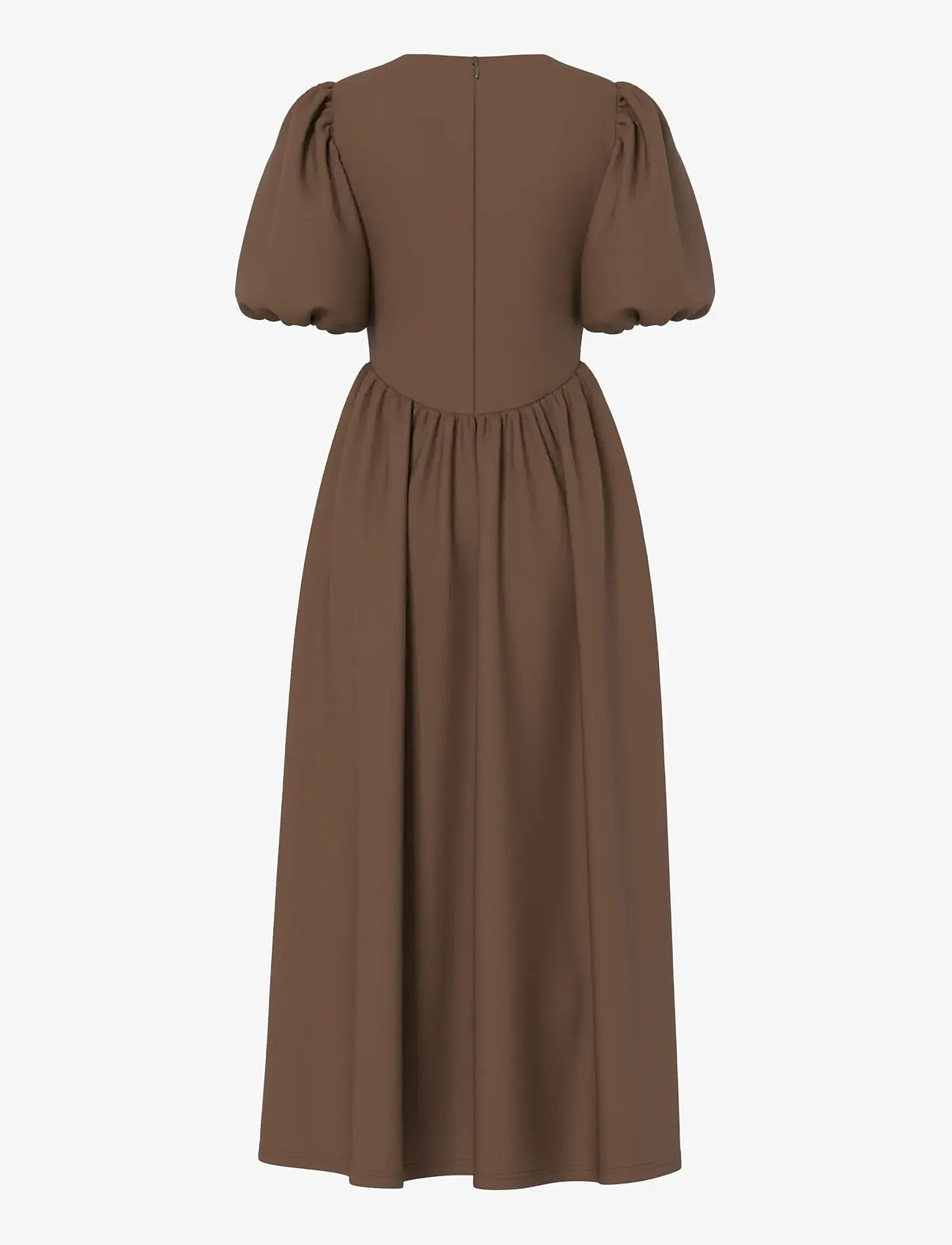 YAS - YASHALLI SS LONG DRESS - PB - maxi kjoler - fondue fudge - 1