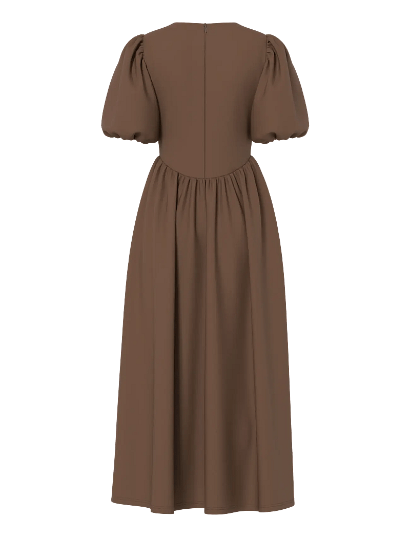 YAS - YASHALLI SS LONG DRESS - PB - maxi kjoler - fondue fudge - 1