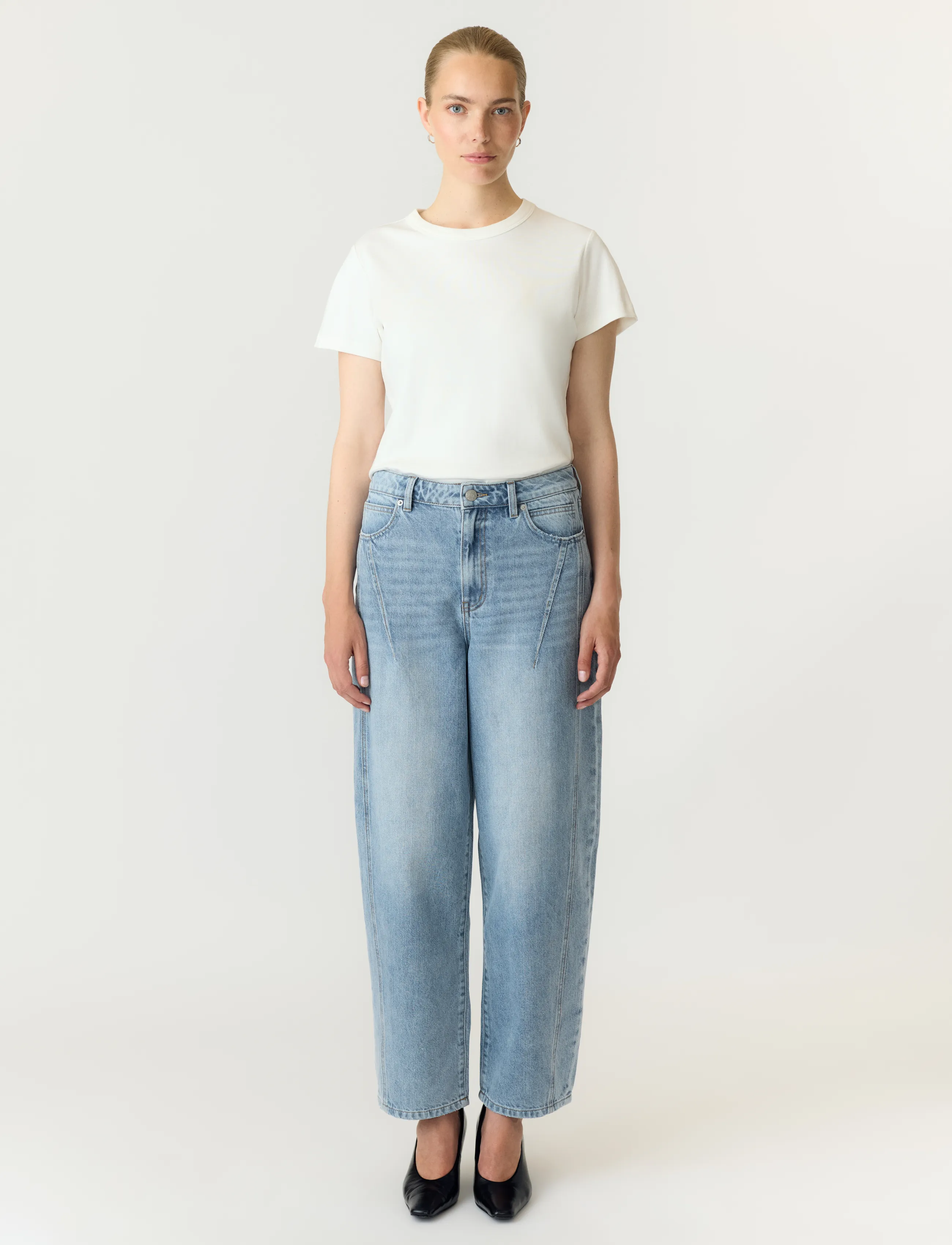 YAS - -YASSKY HW BARREL JEANS S. - barrel jeans - light blue denim - 4