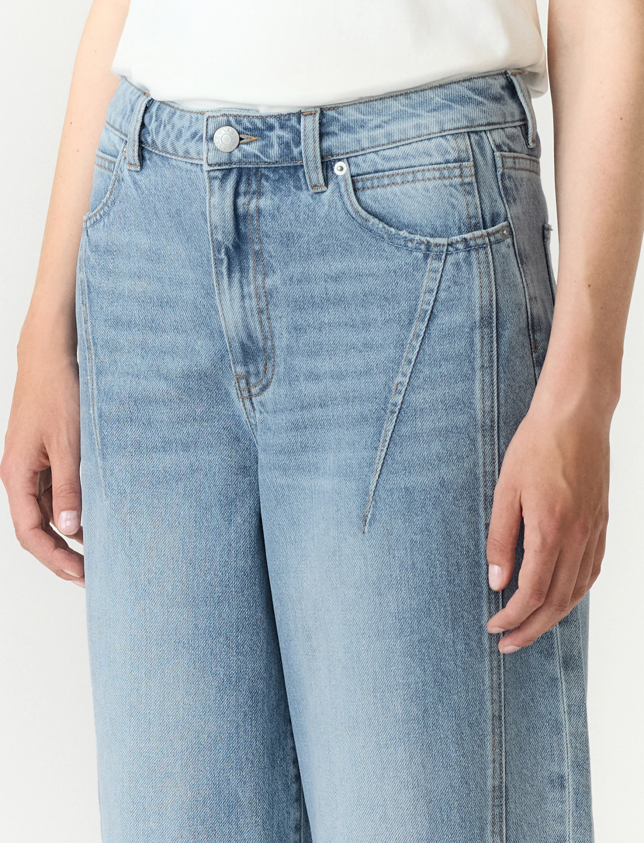YAS - -YASSKY HW BARREL JEANS S. - barrel jeans - light blue denim - 5