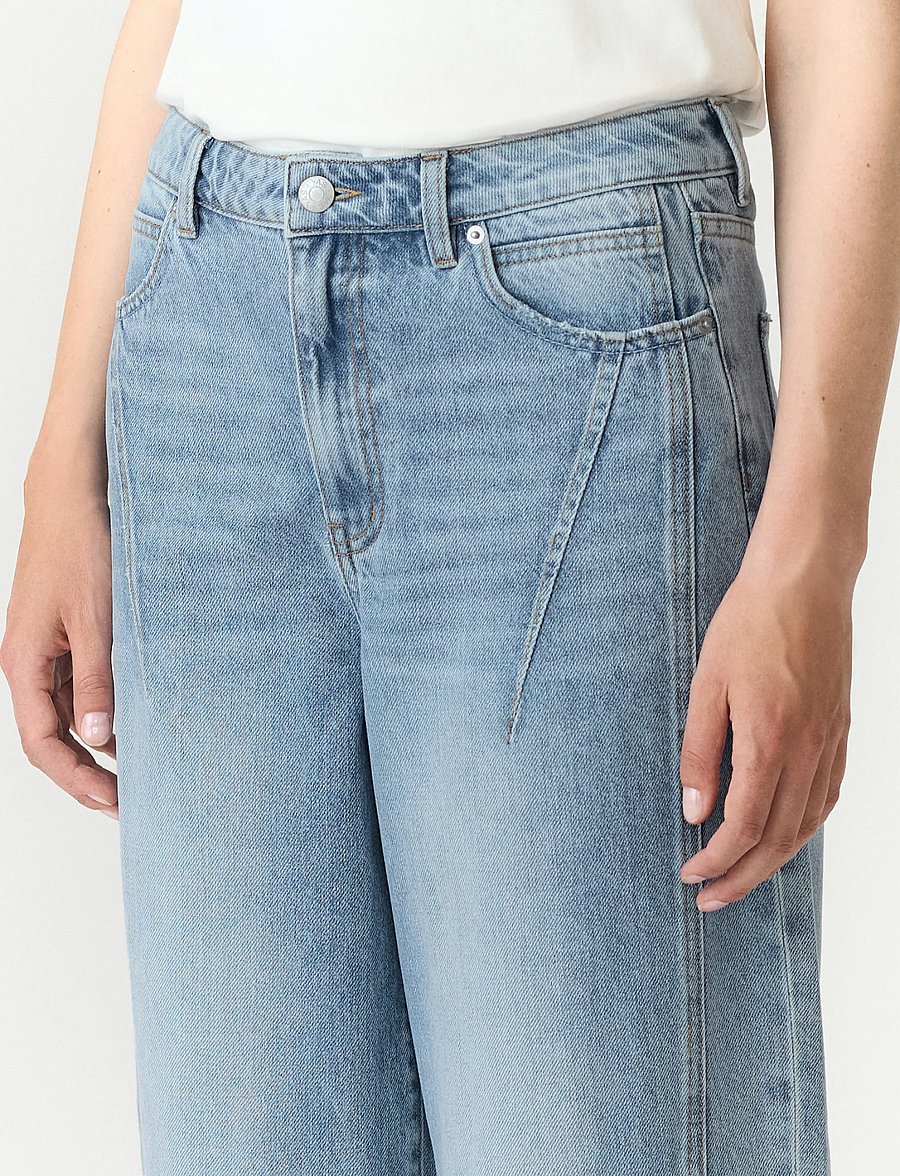 YAS - -YASSKY HW BARREL JEANS S. - barrel jeans - light blue denim - 5