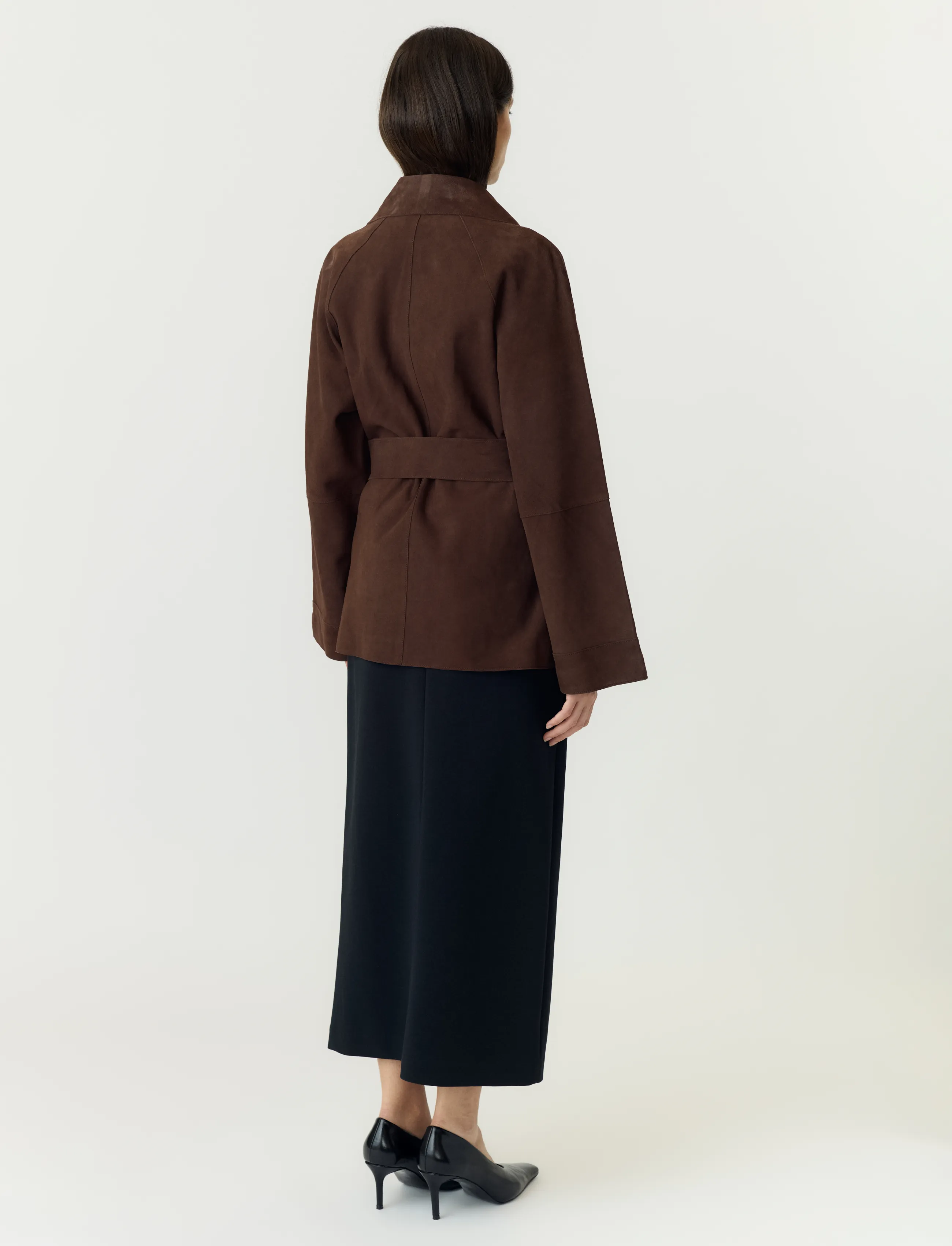 YAS - YASRUNA LS SUEDE KIMONO JACKET - coffee bean - 3