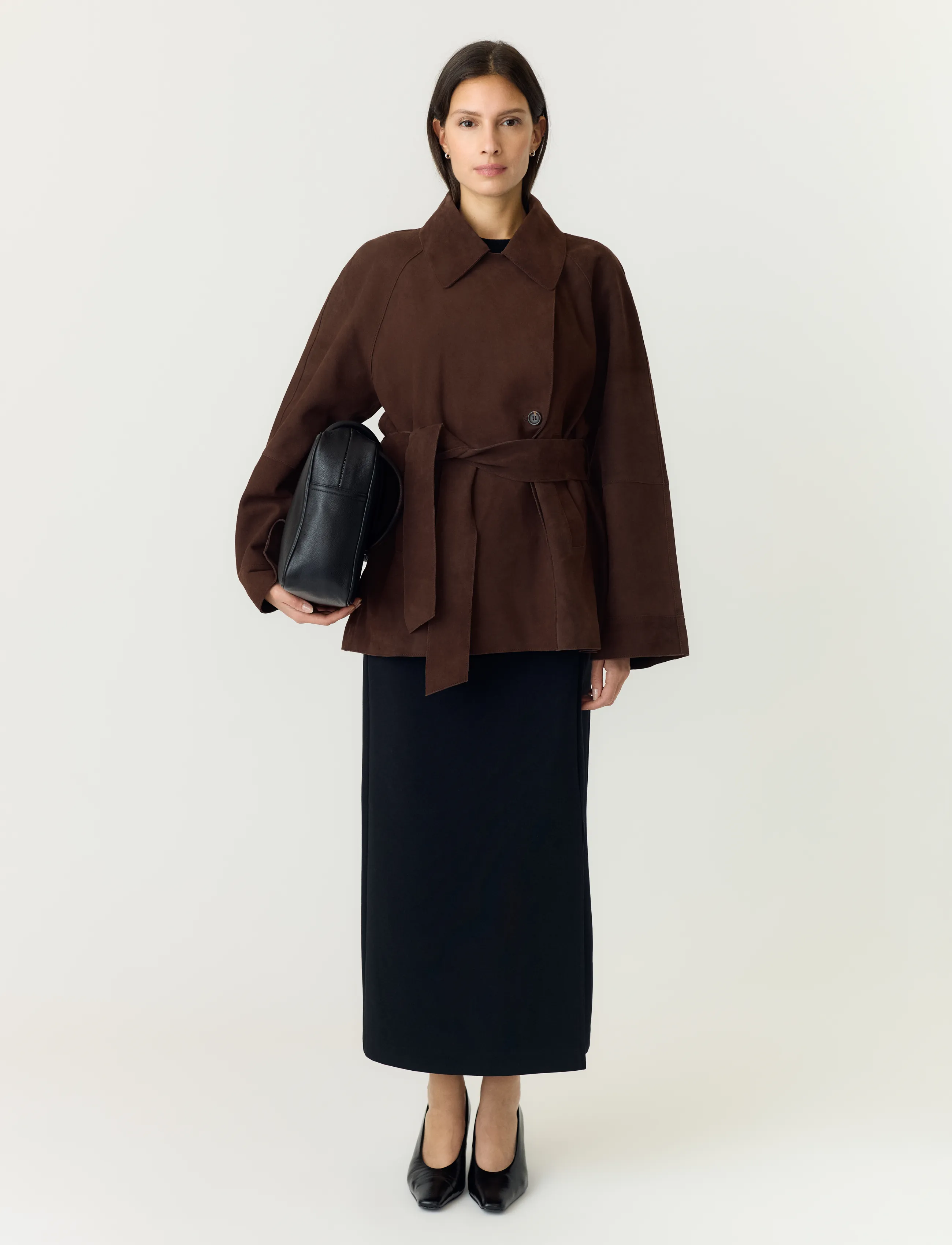 YAS - YASRUNA LS SUEDE KIMONO JACKET - coffee bean - 5