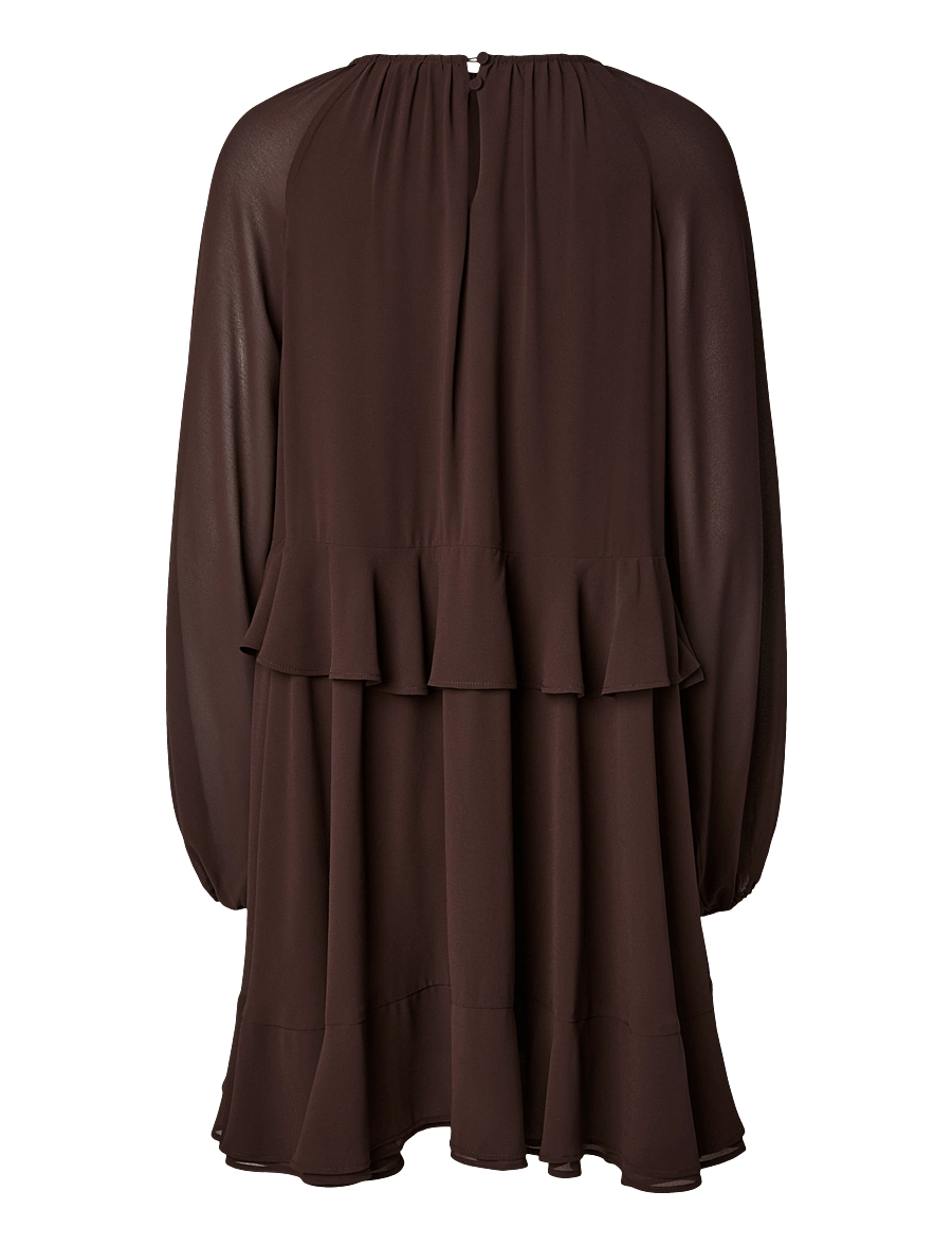 YAS - YASMILVA LS DRESS S. NOOS - kurze kleider - coffee bean - 2