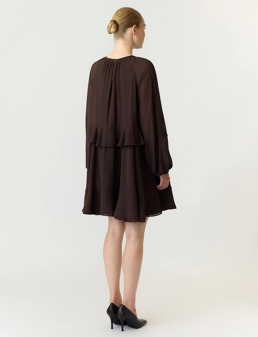 YAS - YASMILVA LS DRESS S. NOOS - kurze kleider - coffee bean - 3