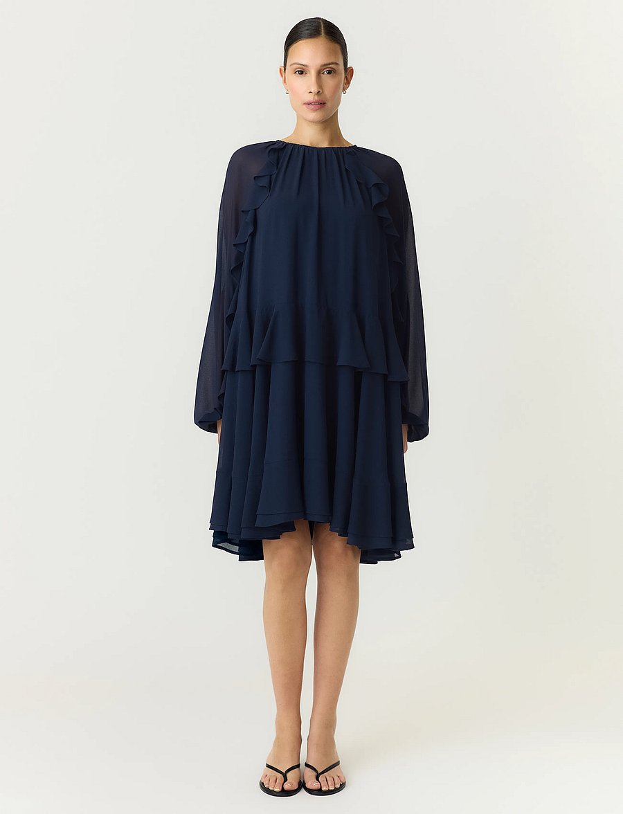 YAS - YASMILVA LS DRESS S. NOOS - kurze kleider - navy blazer - 0