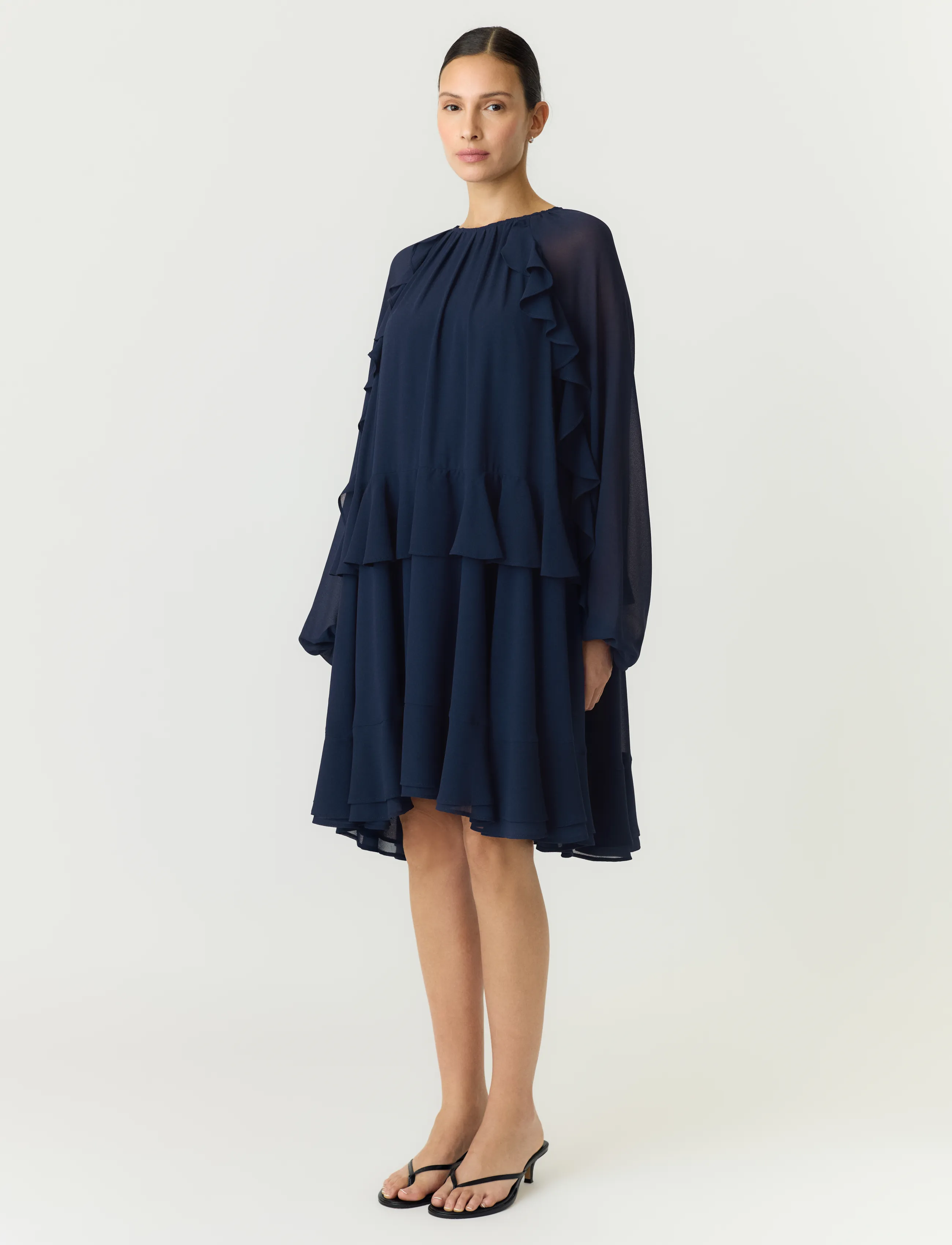YAS - YASMILVA LS DRESS S. NOOS - short dresses - navy blazer - 4