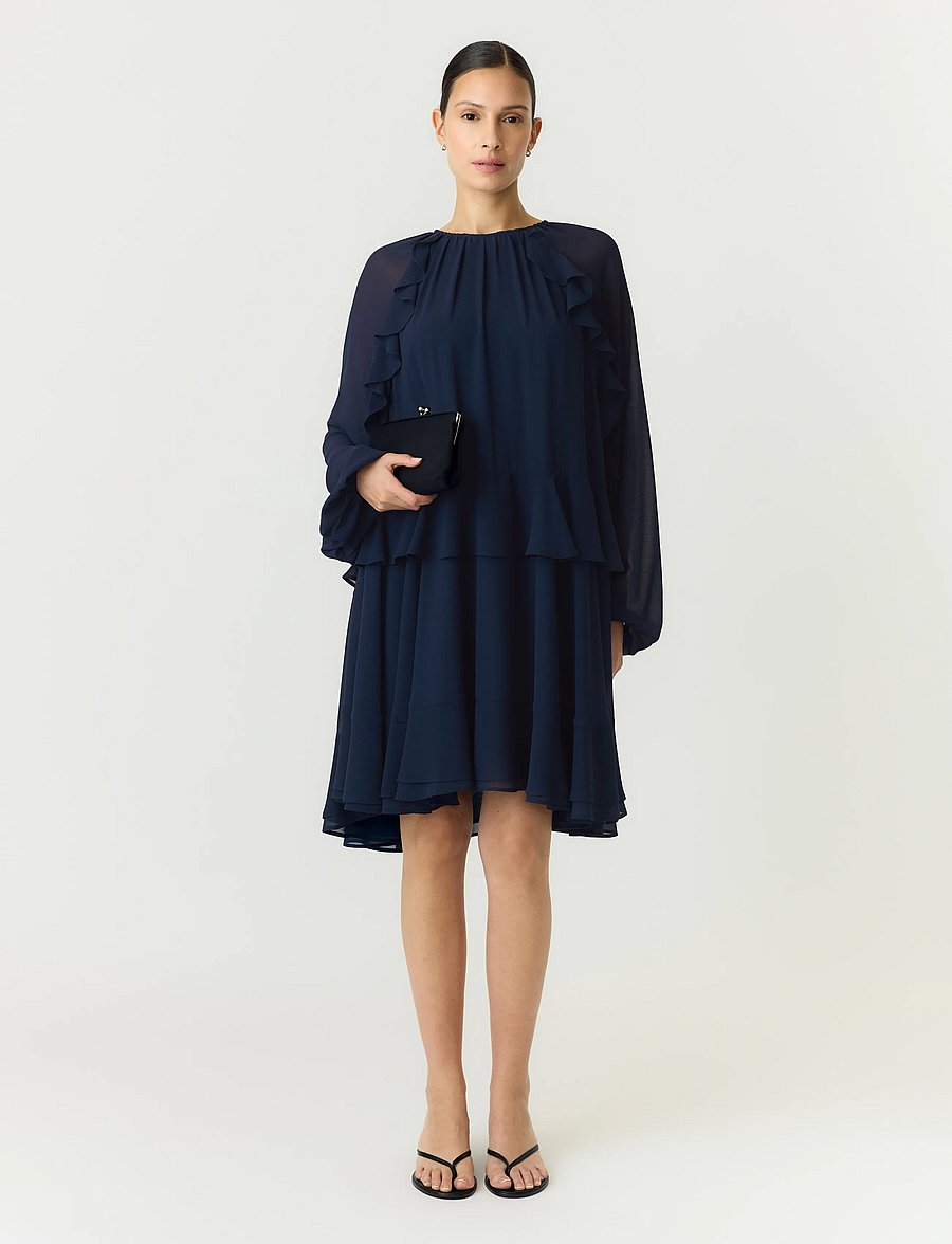 YAS - YASMILVA LS DRESS S. NOOS - kurze kleider - navy blazer - 5