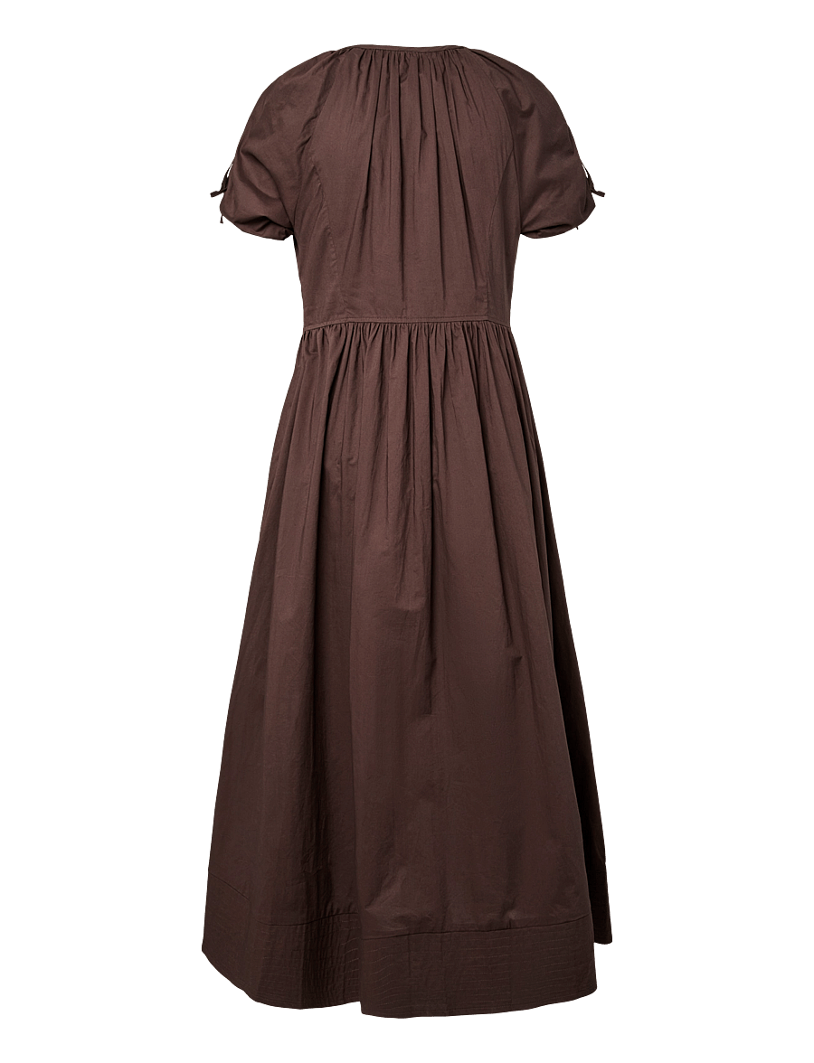 YAS - YASMELVO 2/4 LONG DRESS S. - sommerkjoler - coffee bean - 1