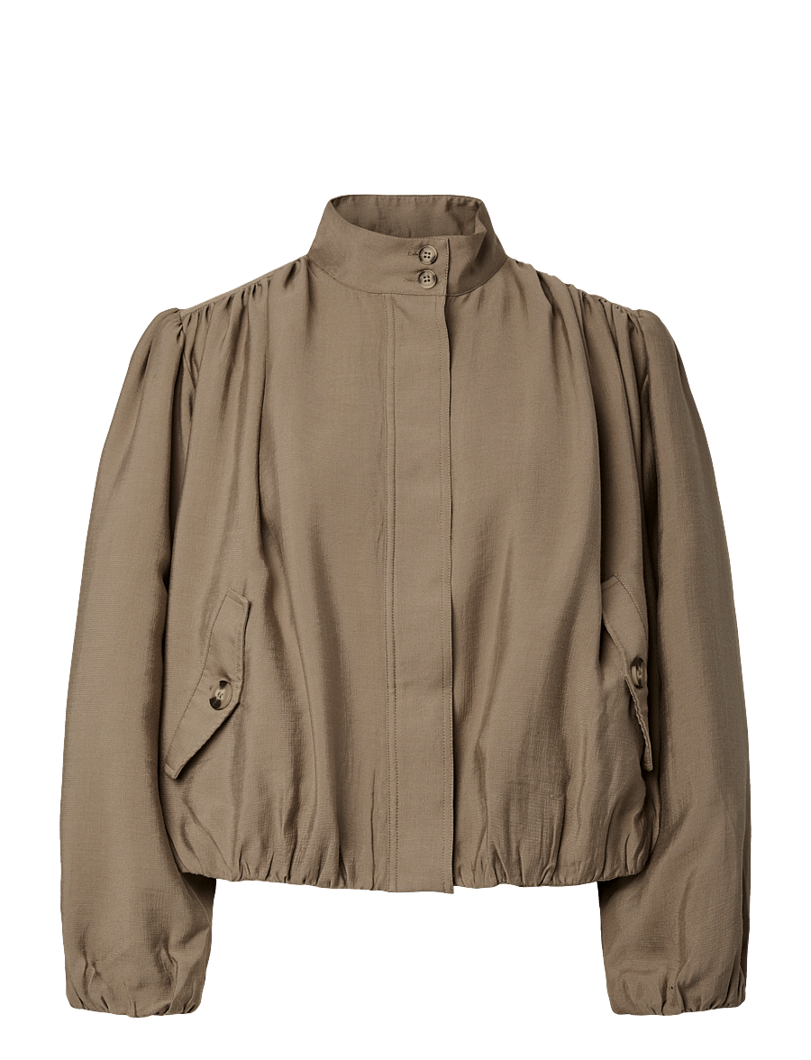 YAS - YASFELINE LS JACKET - frühlingsjacken - wood ash - 1