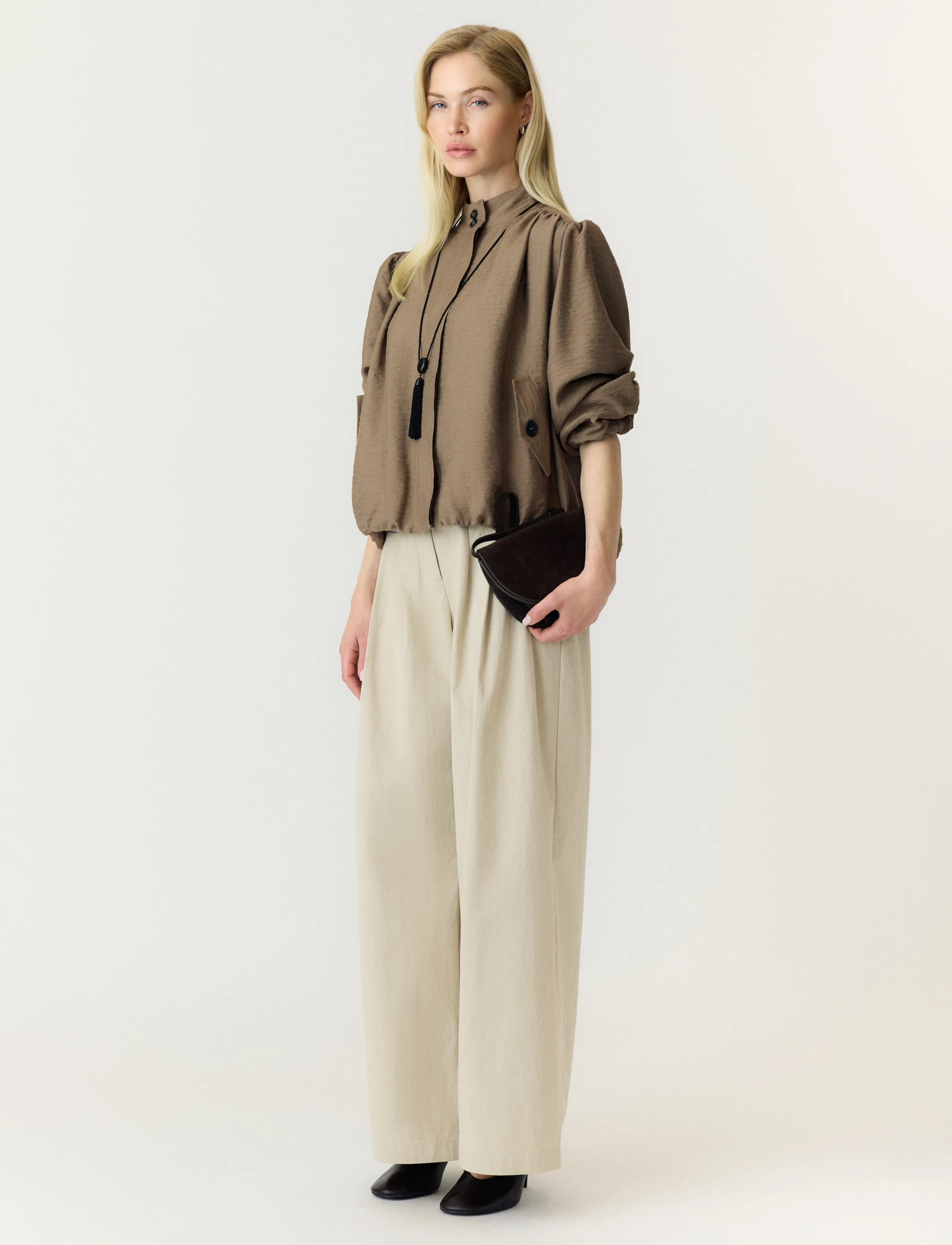 YAS - YASFELINE LS JACKET - frühlingsjacken - wood ash - 5