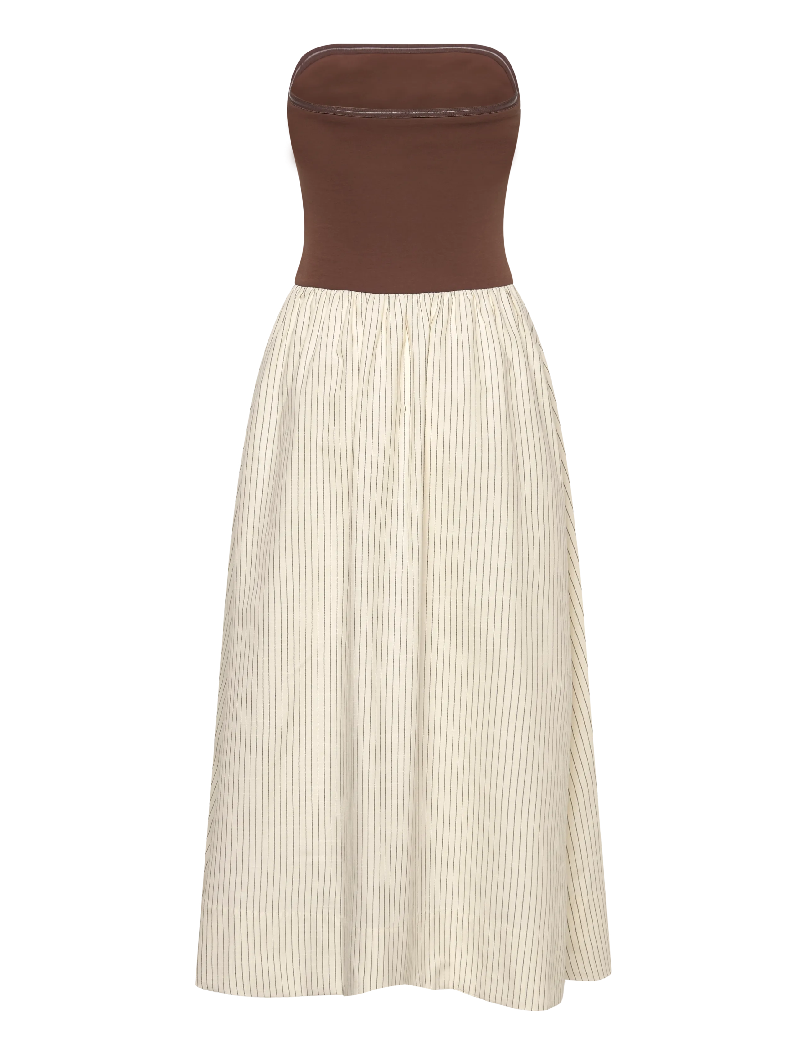 YAS - YASPARGA BANDEAU LONG DRESS - PB - maxi kjoler - fondue fudge - 1