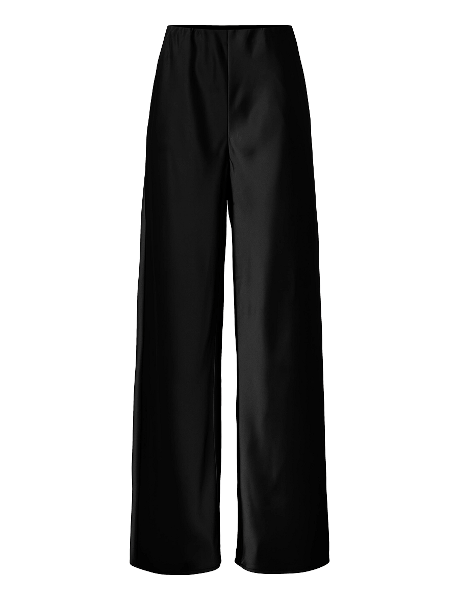 YAS - YASPELLA HW WIDE PANTS S. NOOS - bukser med brede ben - black - 0