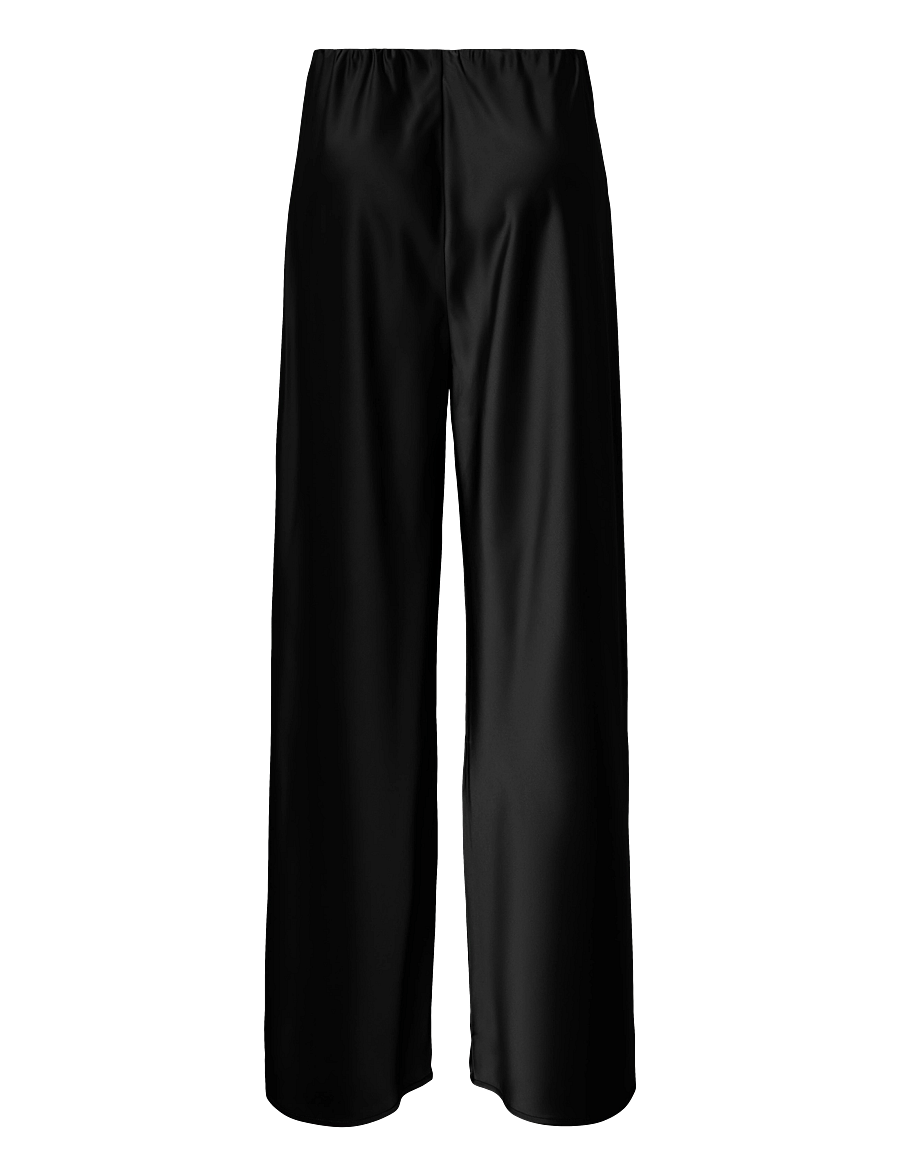 YAS - YASPELLA HW WIDE PANTS S. NOOS - bukser med brede ben - black - 1