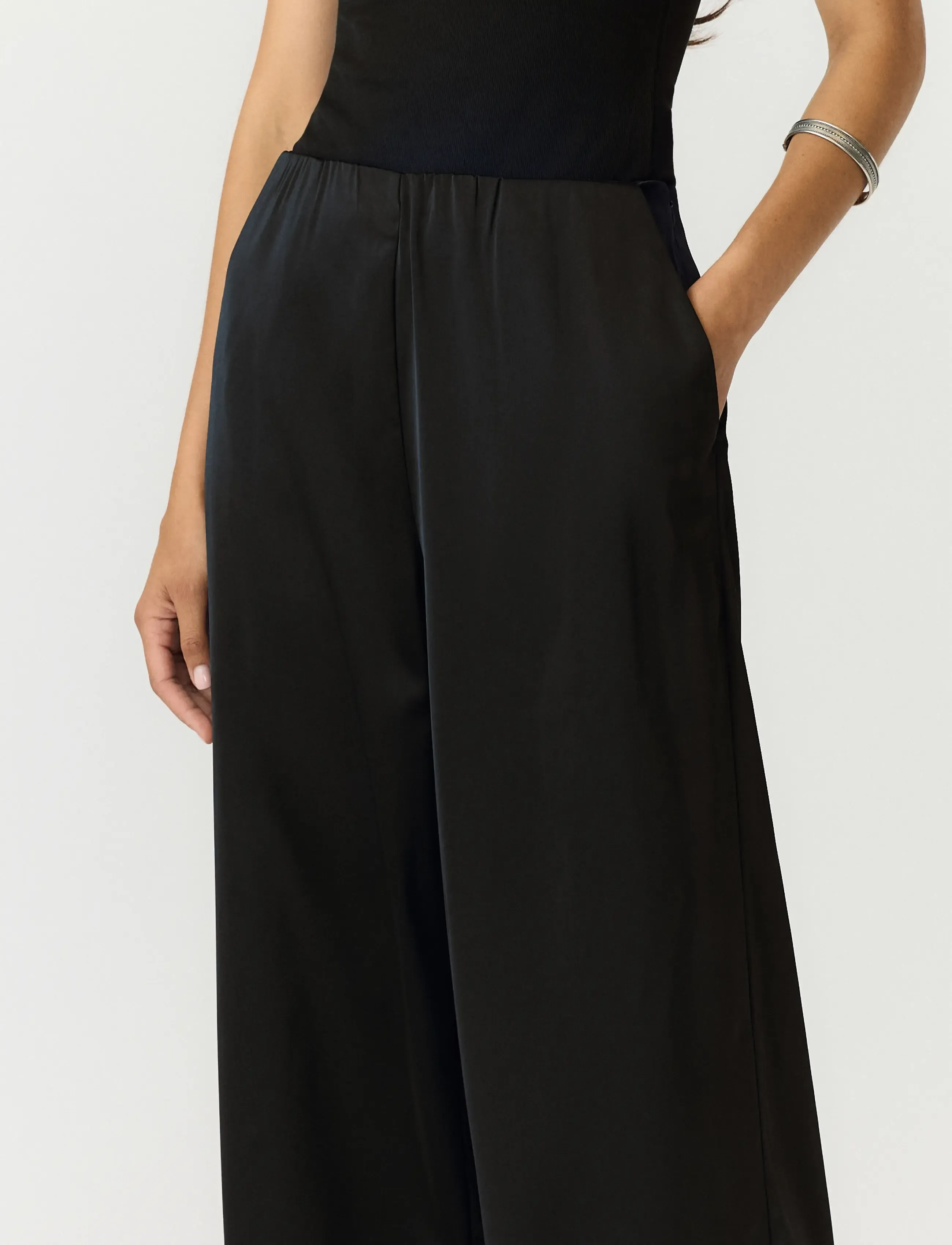 YAS Yaspella Hw Wide Pants S. Noos hängselbyxor dam – bild 6