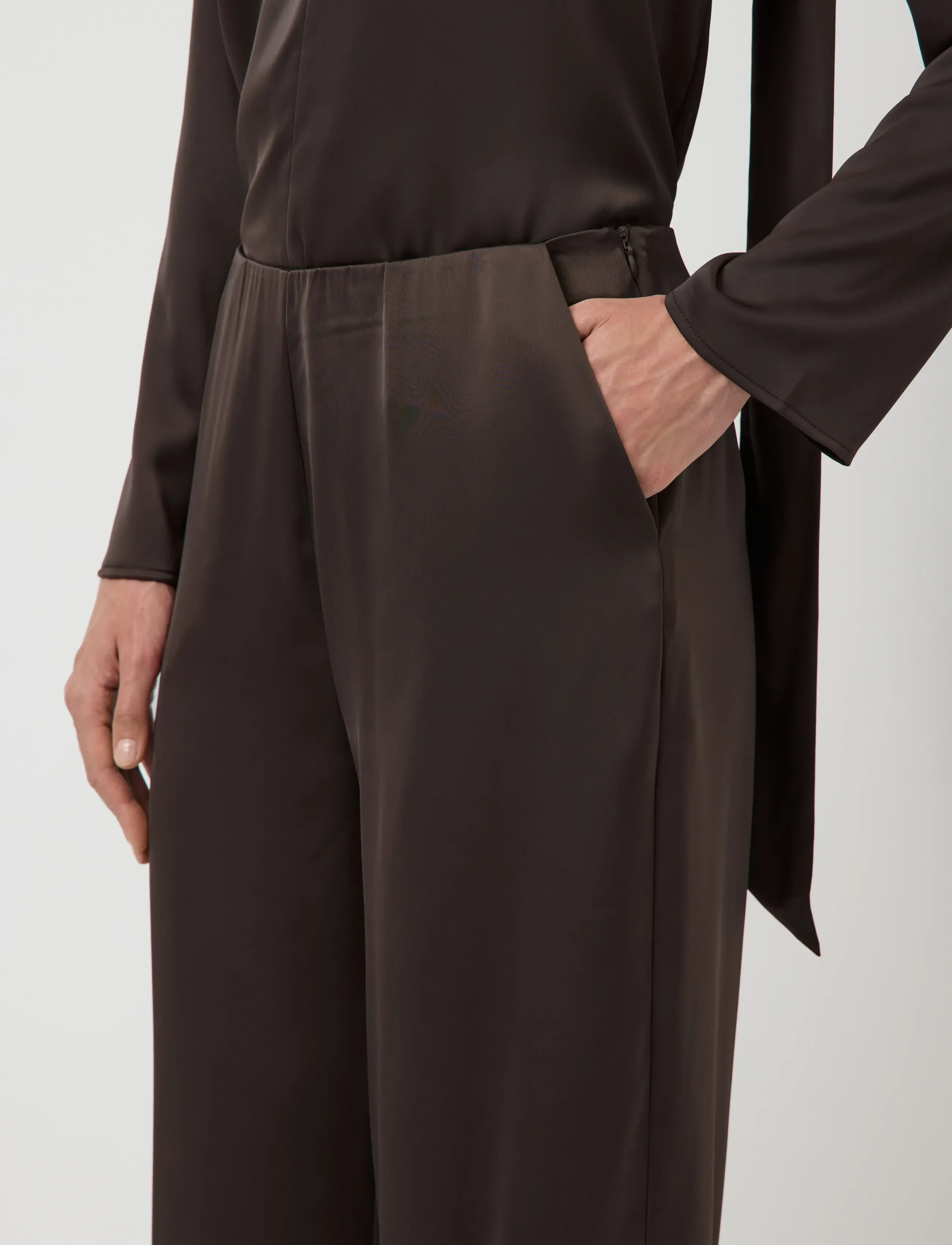 YAS Yaspella Hw Wide Pants S. Noos hängselbyxor dam – bild 4