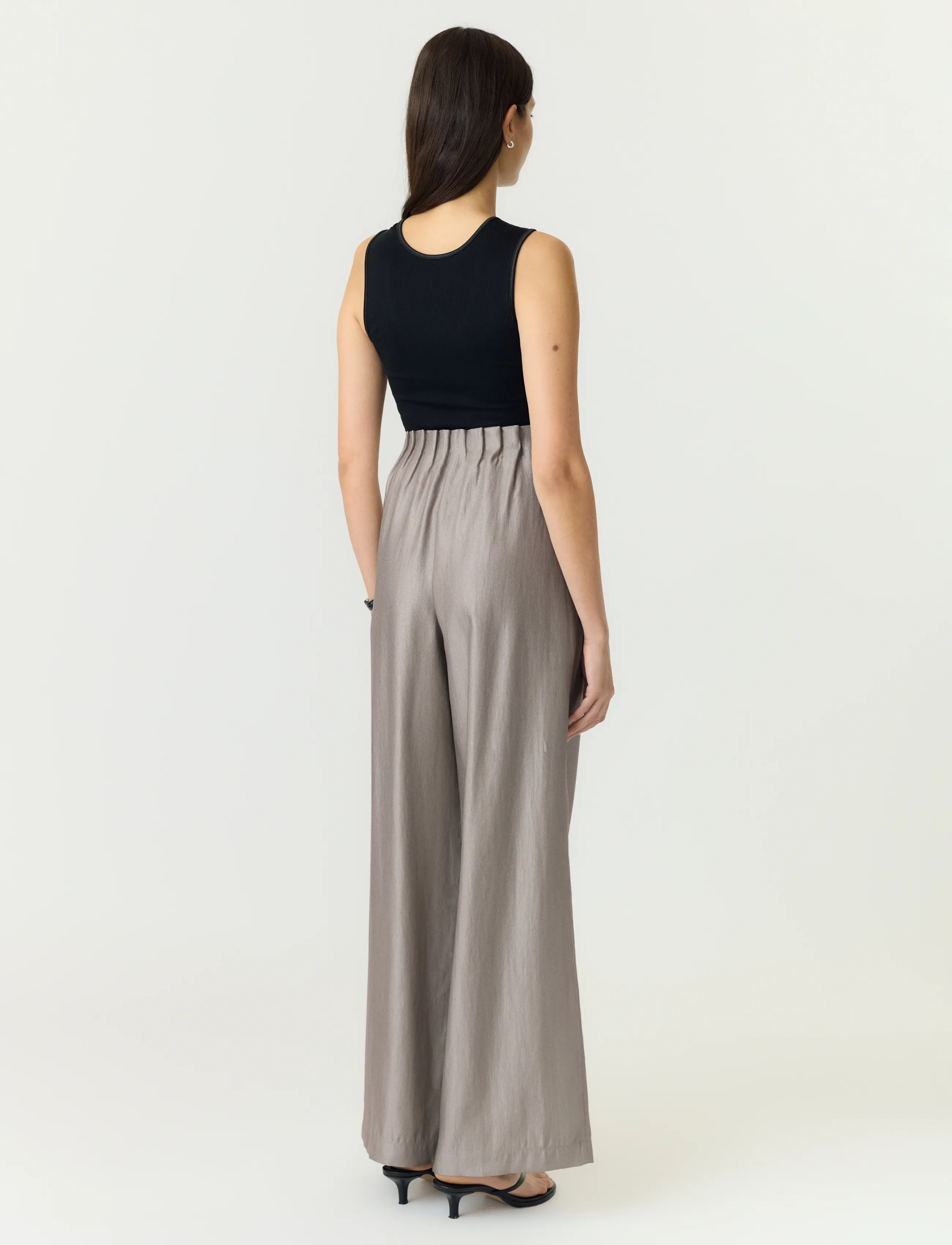YAS - YASMALLIS HW PANT - culottes - timber wolf - 3
