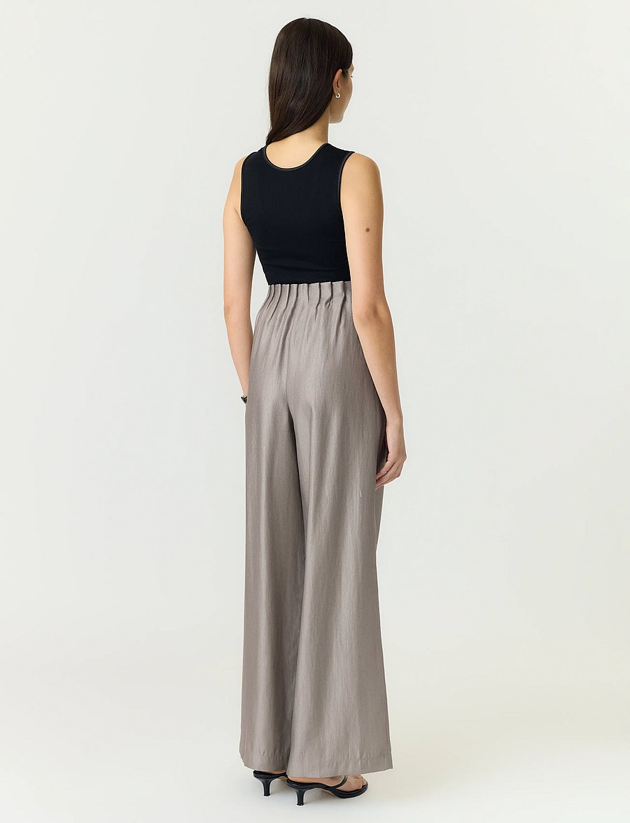 YAS - YASMALLIS HW PANT - culottes - timber wolf - 3